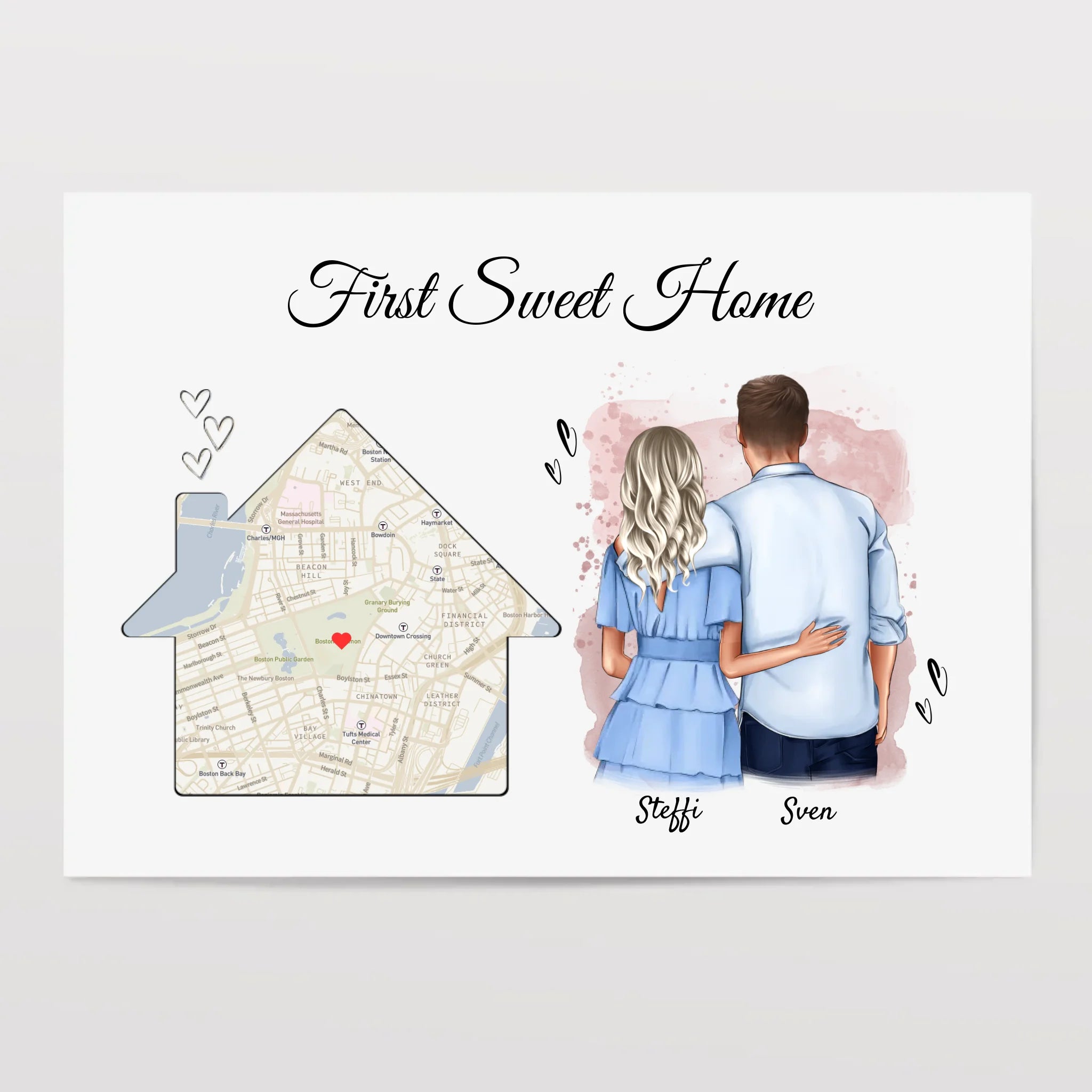 Erste gemeinsame Wohnung Einzugsgeschenk Paar Poster - Cantty