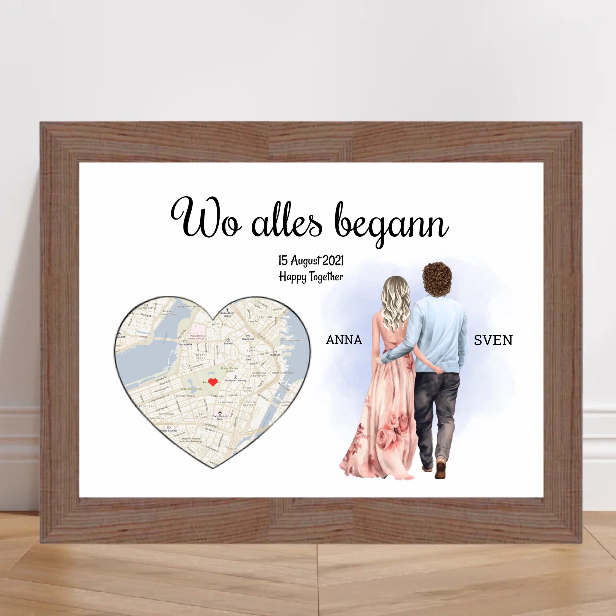 Wo alles begann Geschenk Poster Koordinaten Bild Karte Postkarte - Cantty