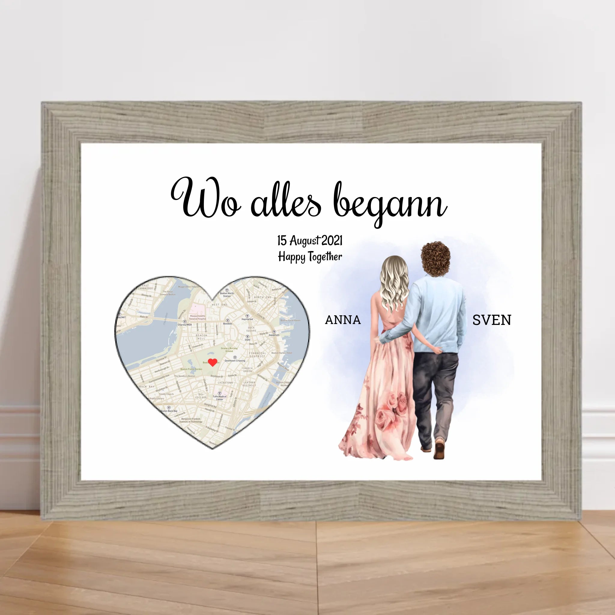 Wo alles begann Geschenk Poster Koordinaten Bild Karte Postkarte - Cantty