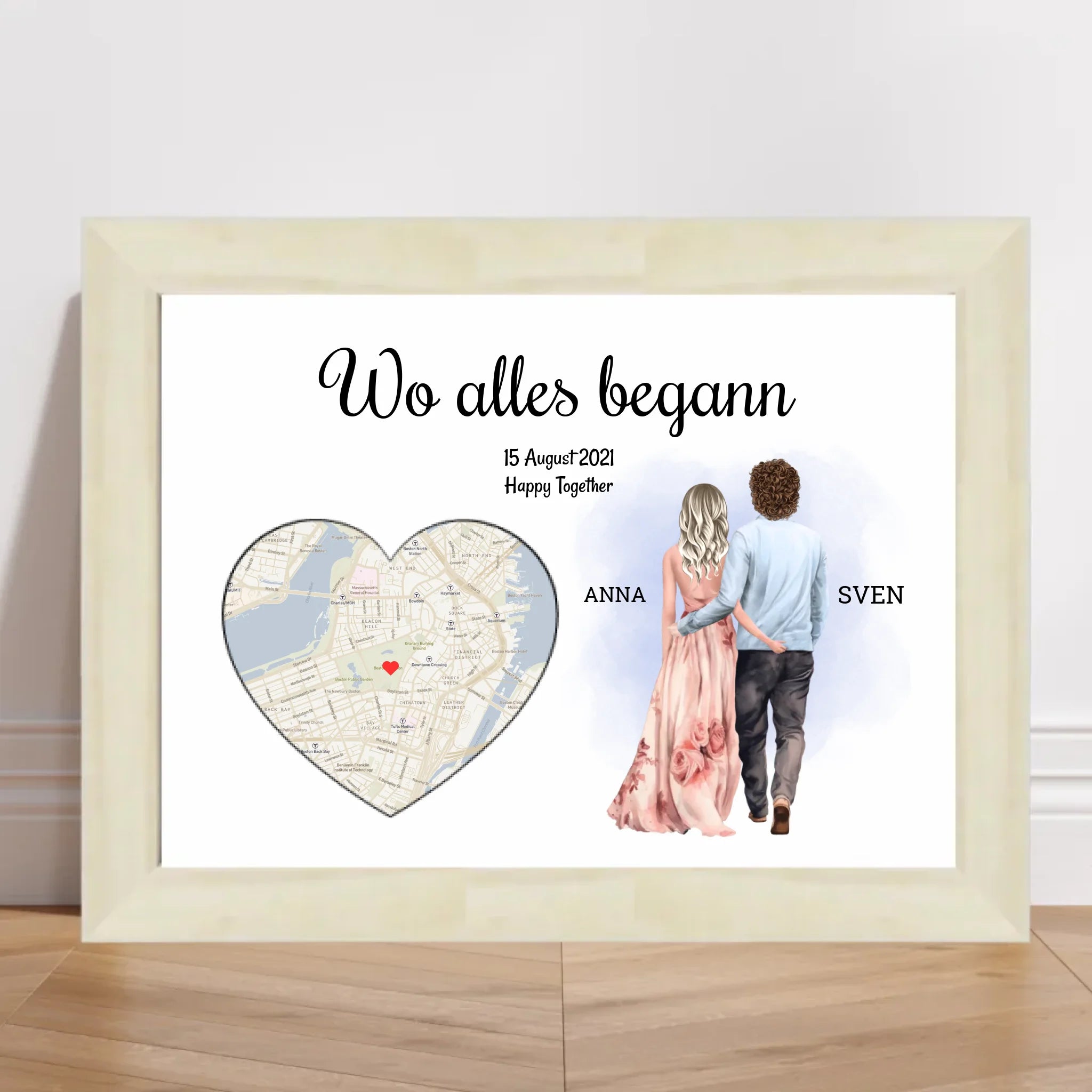 Wo alles begann Geschenk Poster Koordinaten Bild Karte Postkarte - Cantty