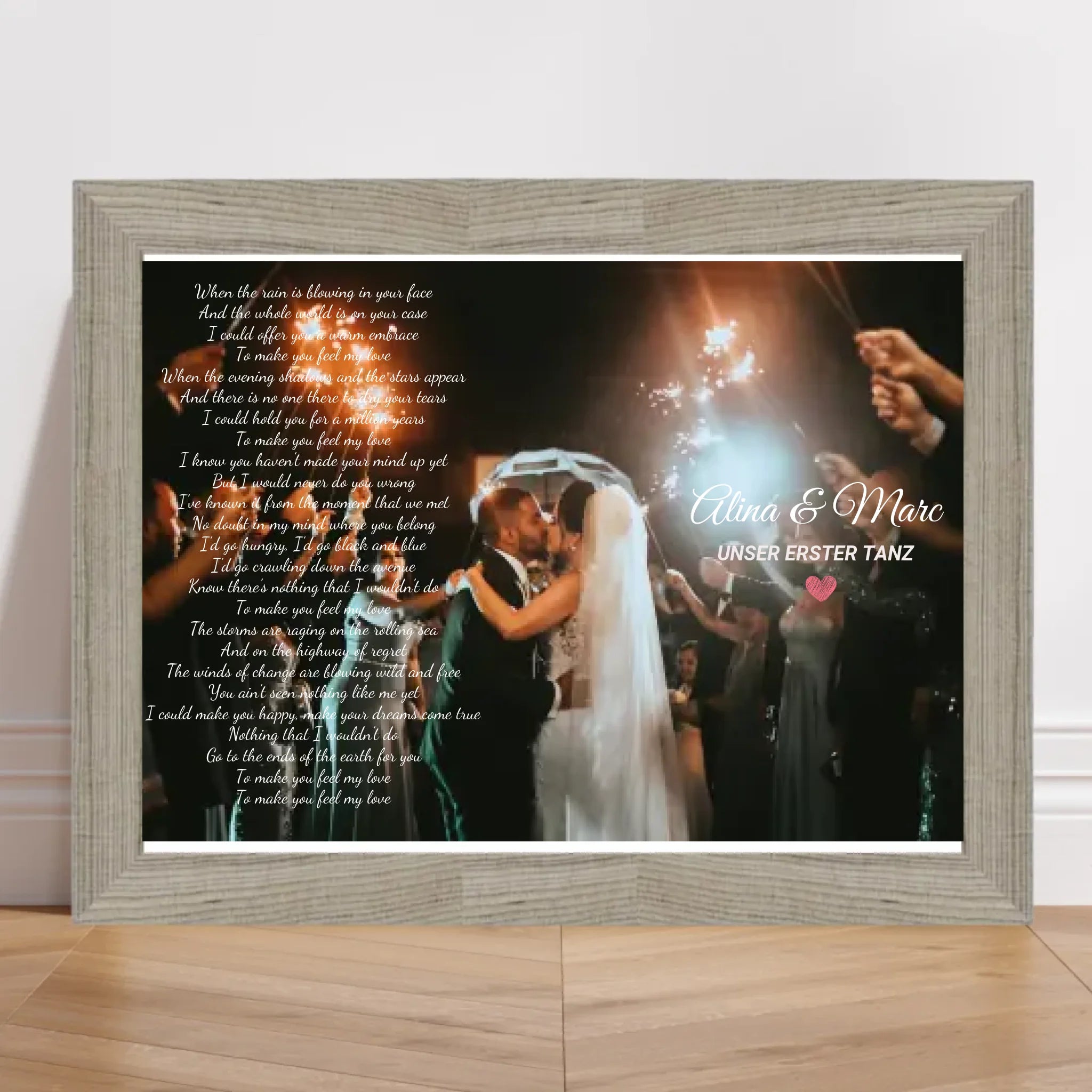 Erster Tanz Hochzeitsgeschenk Musikposter Songtext - Cantty