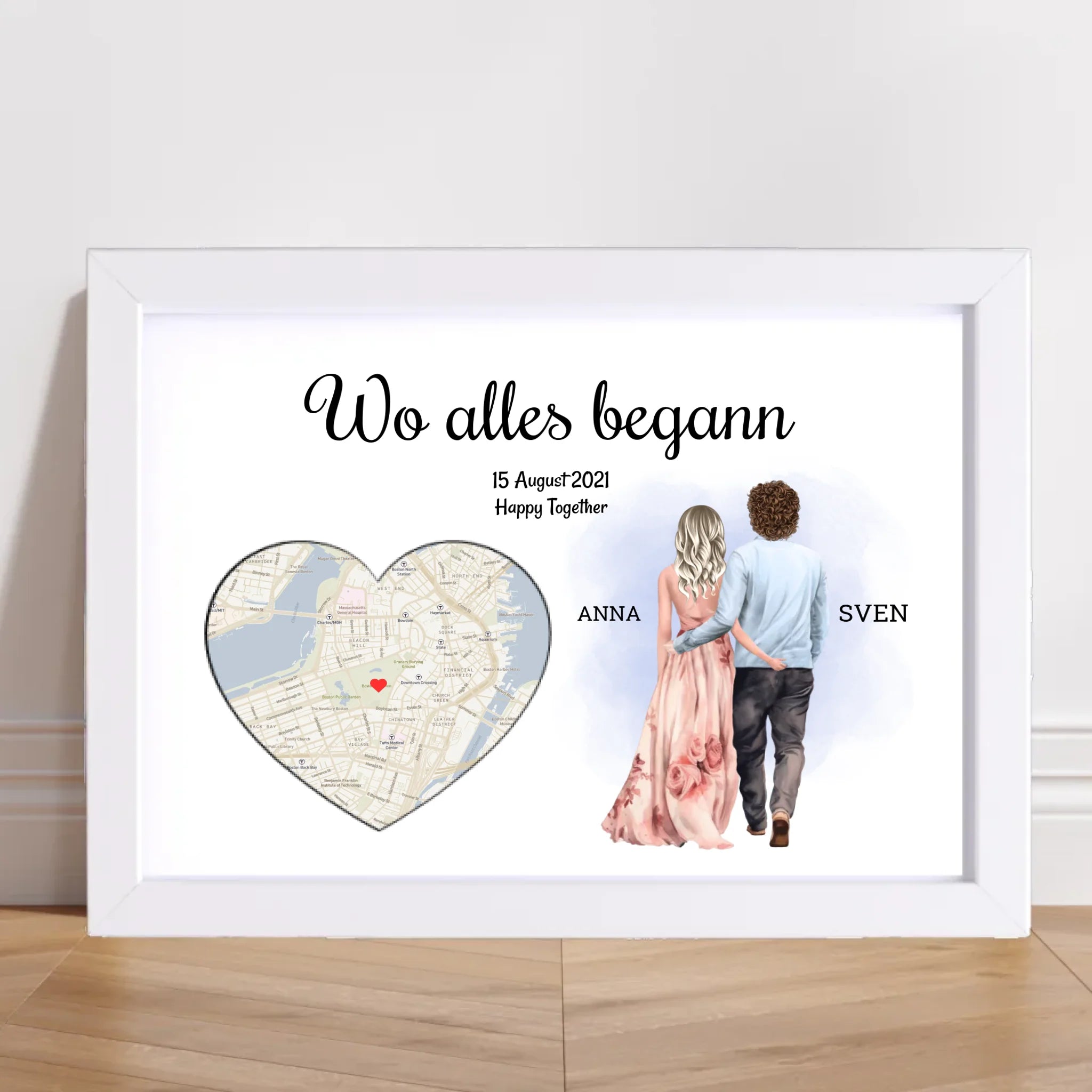 Wo alles begann Geschenk Poster Koordinaten Bild Karte Postkarte - Cantty