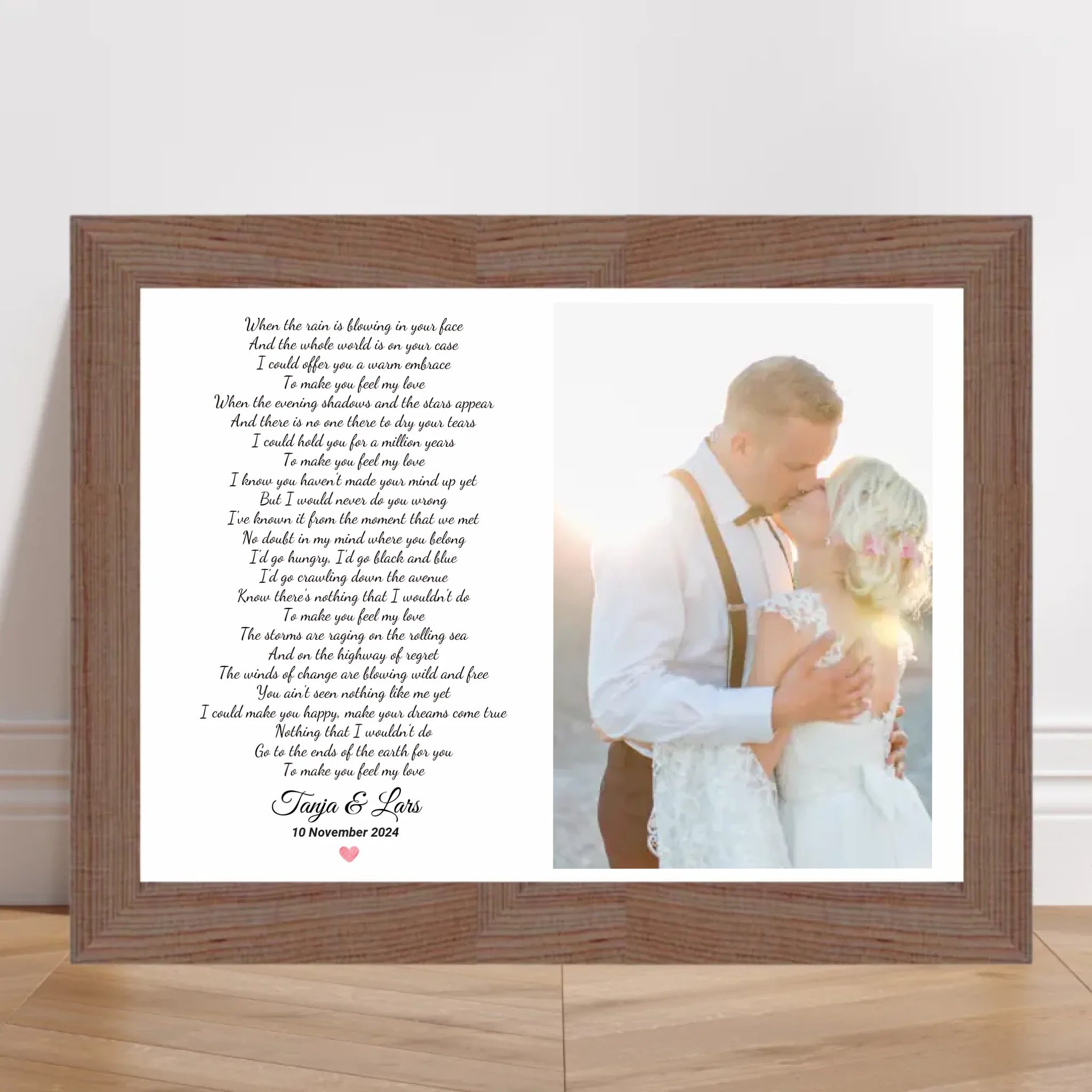 Hochzeitsgeschenk Foto erster Tanz Songtext Bild - Cantty