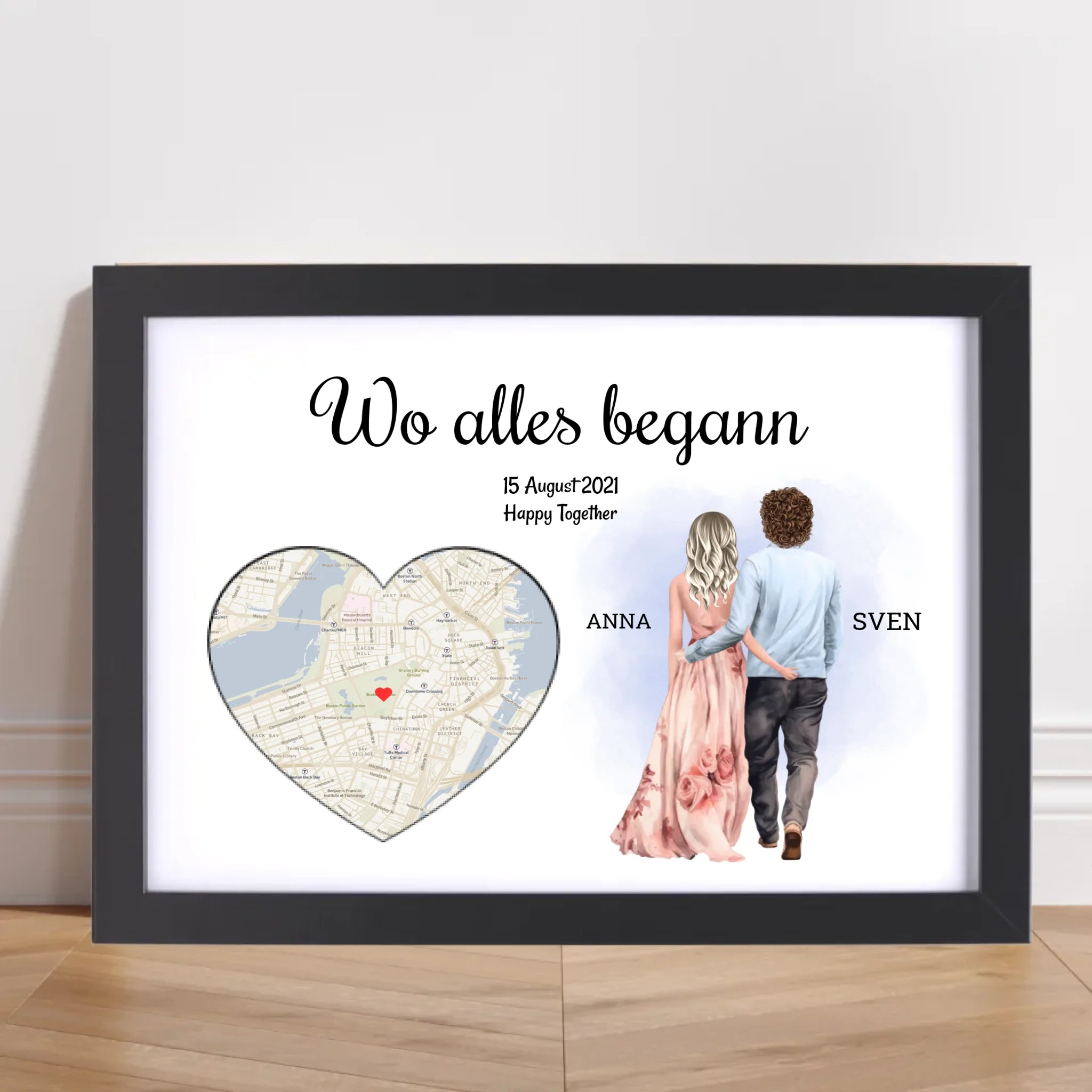 Wo alles begann Geschenk Poster Koordinaten Bild Karte Postkarte - Cantty