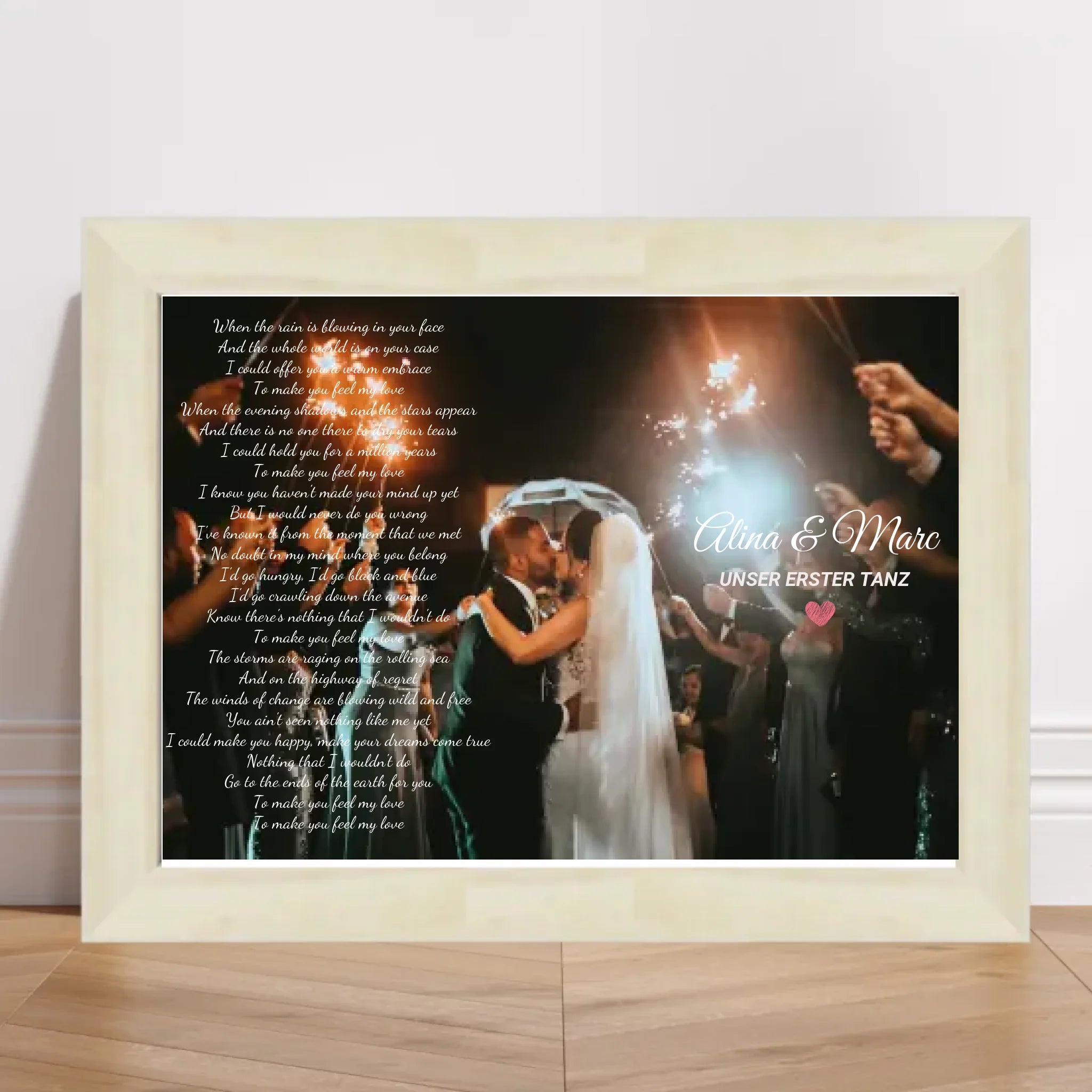 Erster Tanz Hochzeitsgeschenk Musikposter Songtext - Cantty