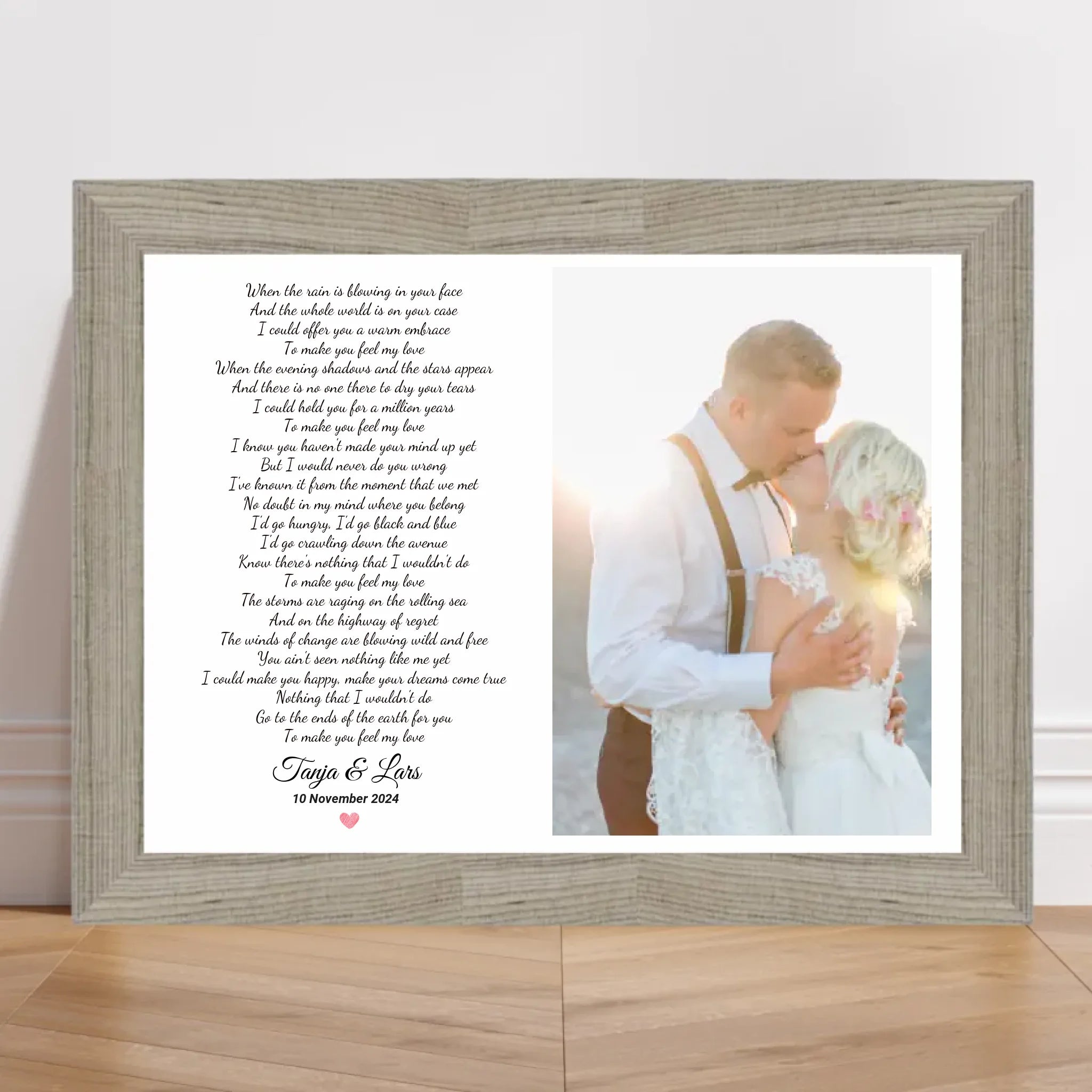 Hochzeitsgeschenk Foto erster Tanz Songtext Bild - Cantty