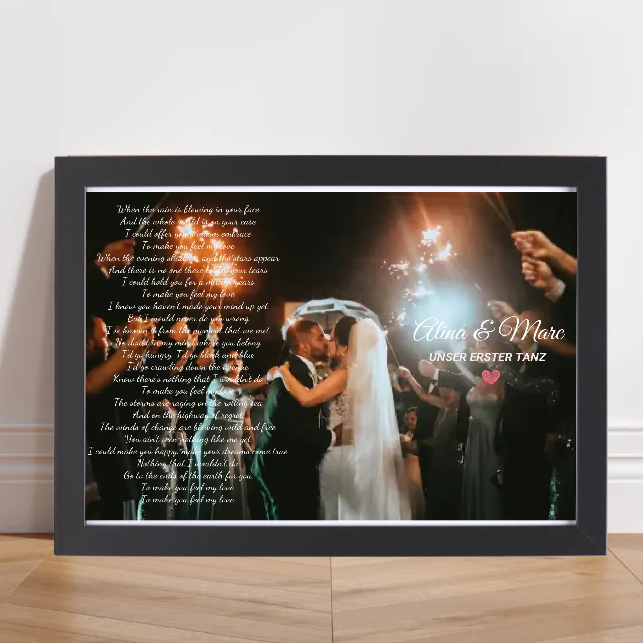 Erster Tanz Hochzeitsgeschenk Musikposter Songtext - Cantty