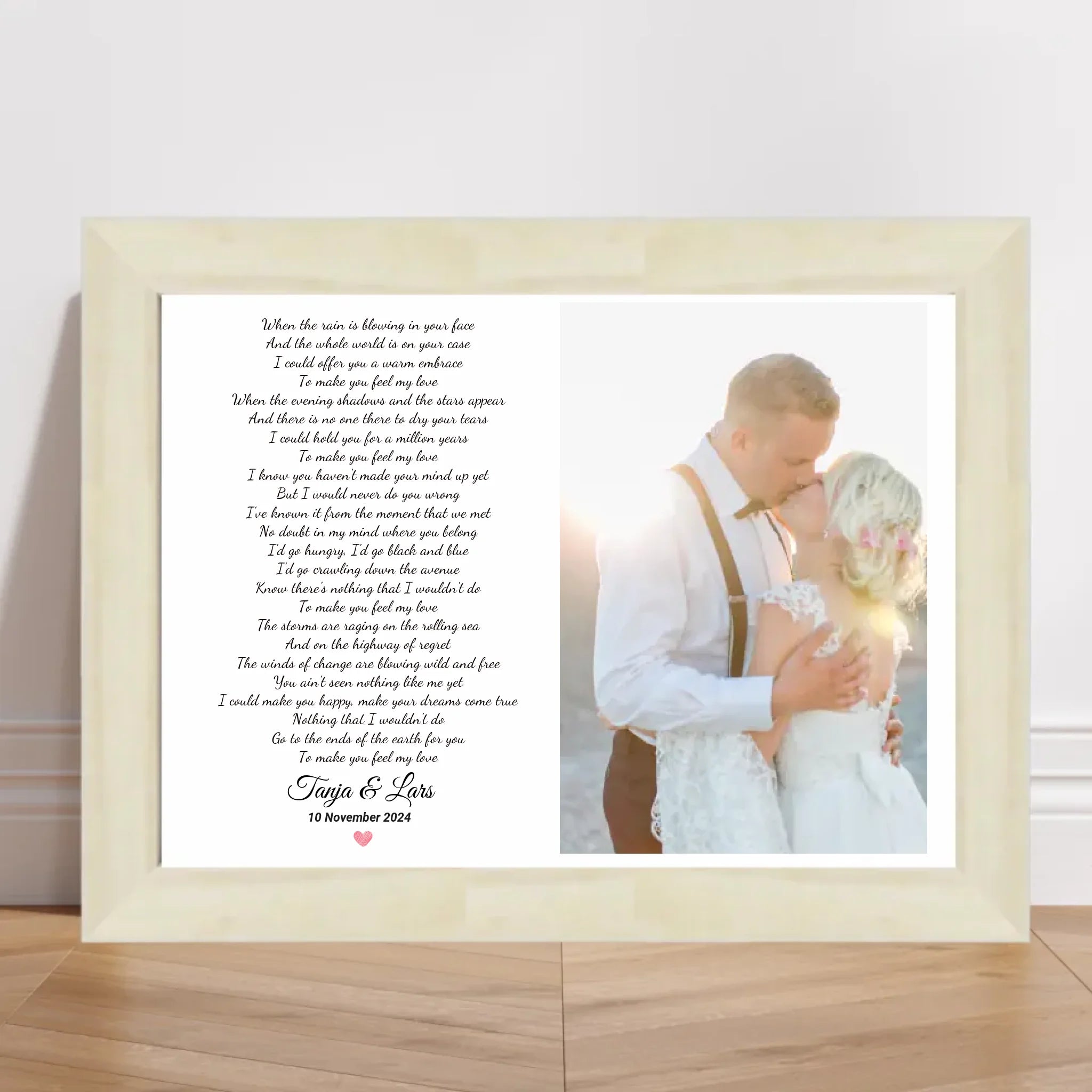 Hochzeitsgeschenk Foto erster Tanz Songtext Bild - Cantty