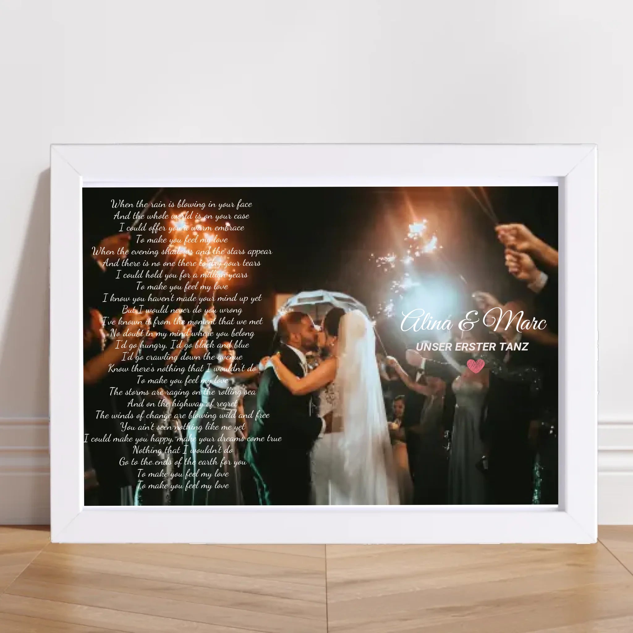 Erster Tanz Hochzeitsgeschenk Musikposter Songtext - Cantty