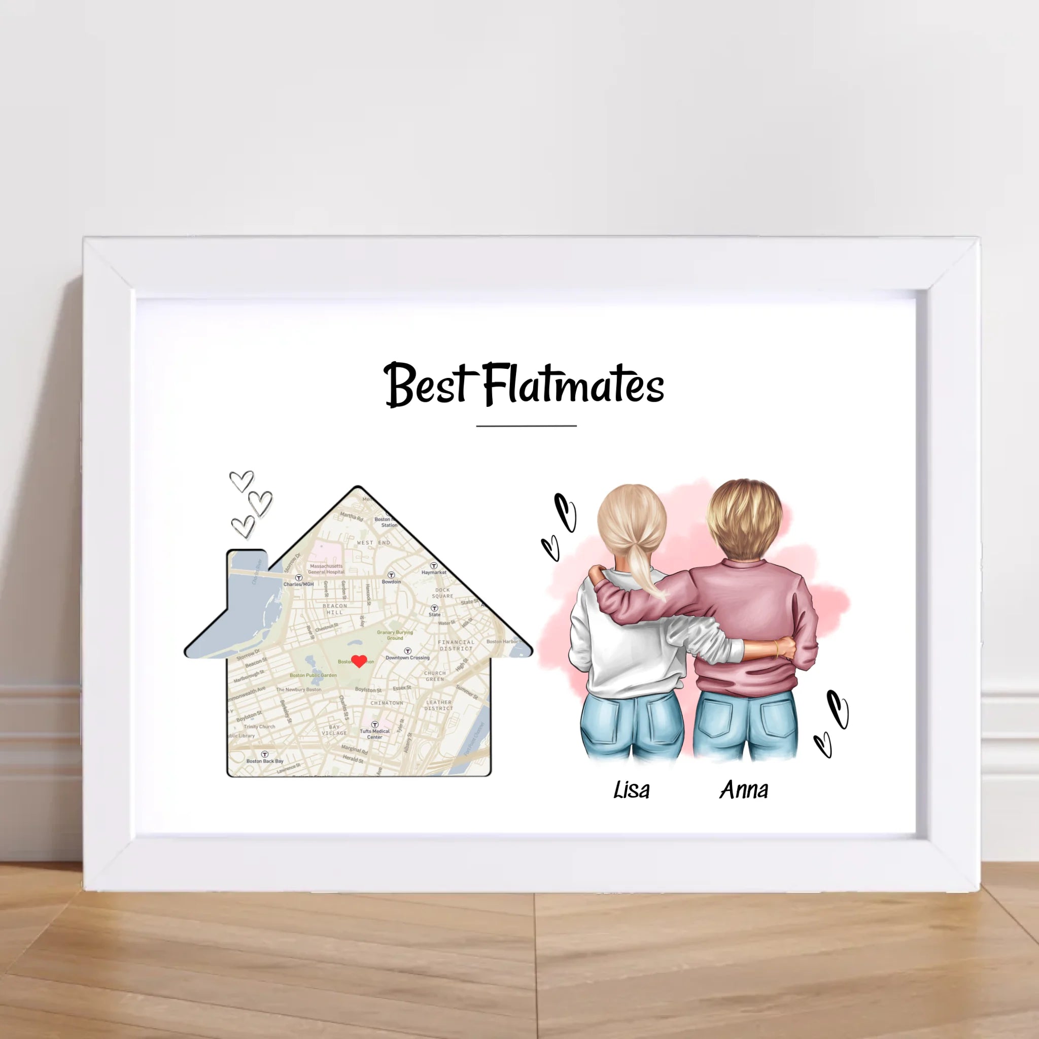 Mitbewohnerin Geschenk Bild personalisierbar - Cantty