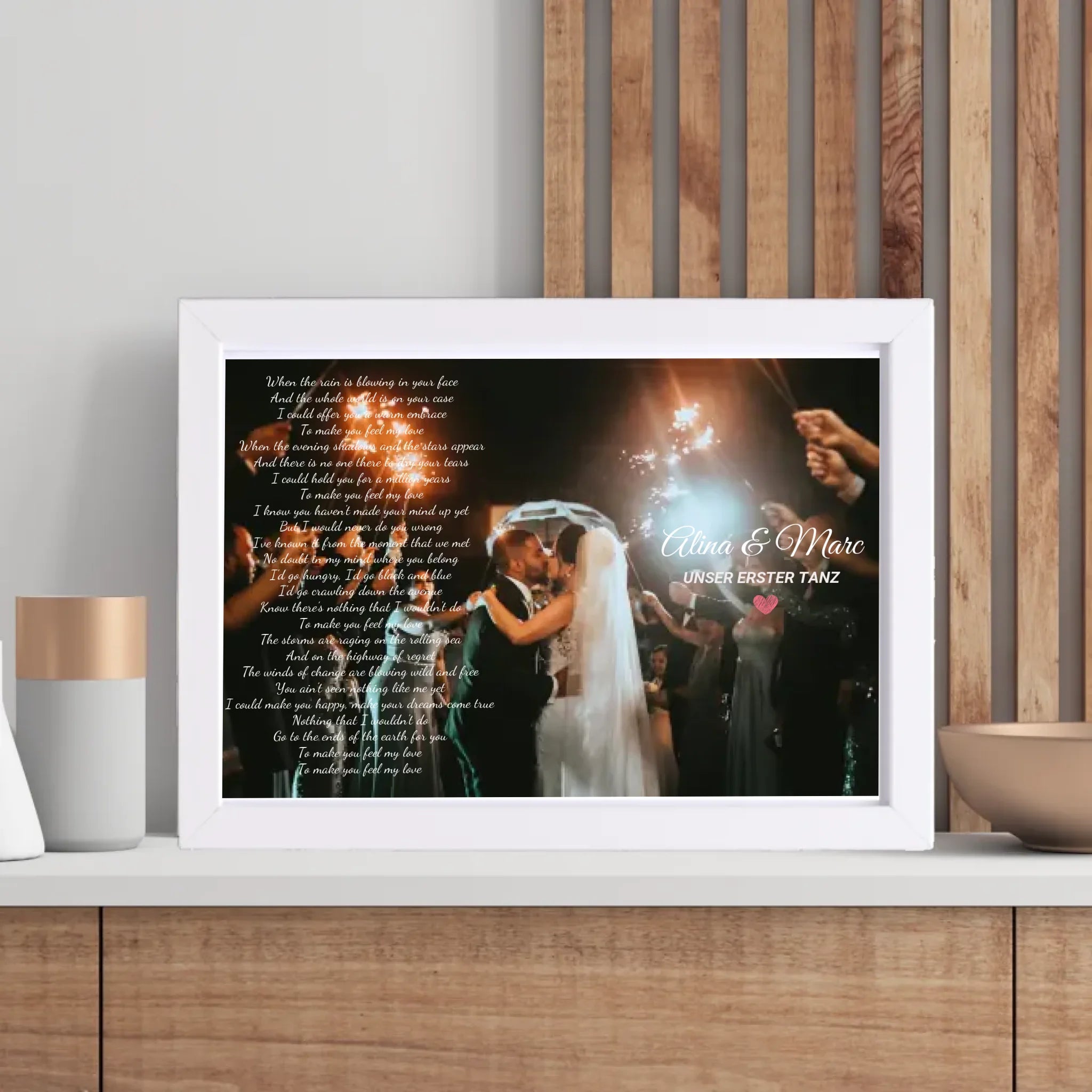 Erster Tanz Hochzeitsgeschenk Musikposter Songtext - Cantty