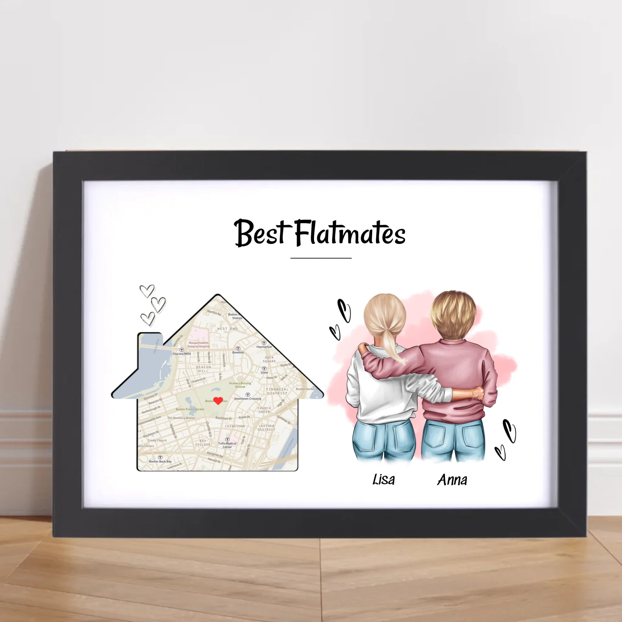 Mitbewohnerin Geschenk Bild personalisierbar - Cantty