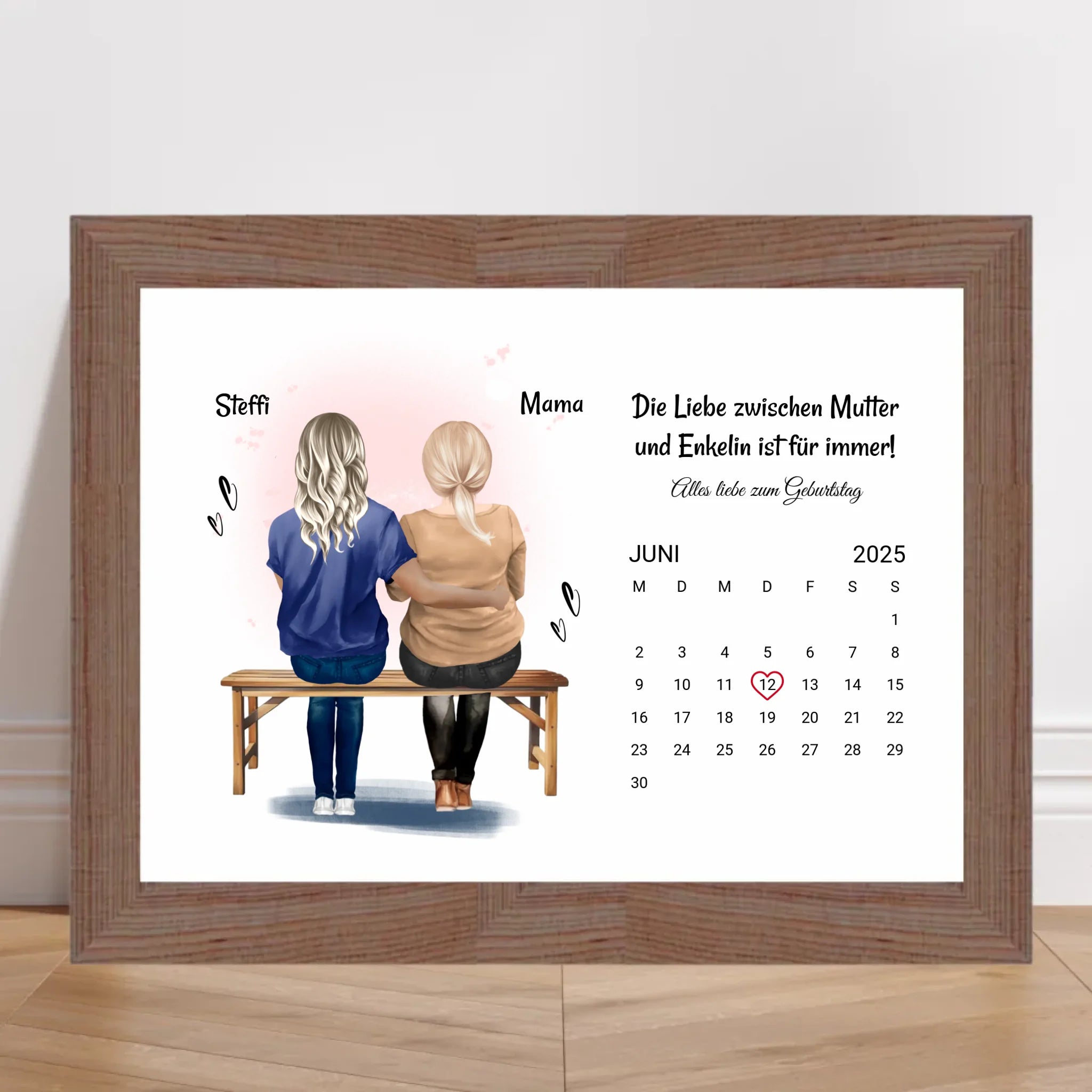 Mutter Tochter Geburtstag Geschenk Poster mit Datum - Cantty