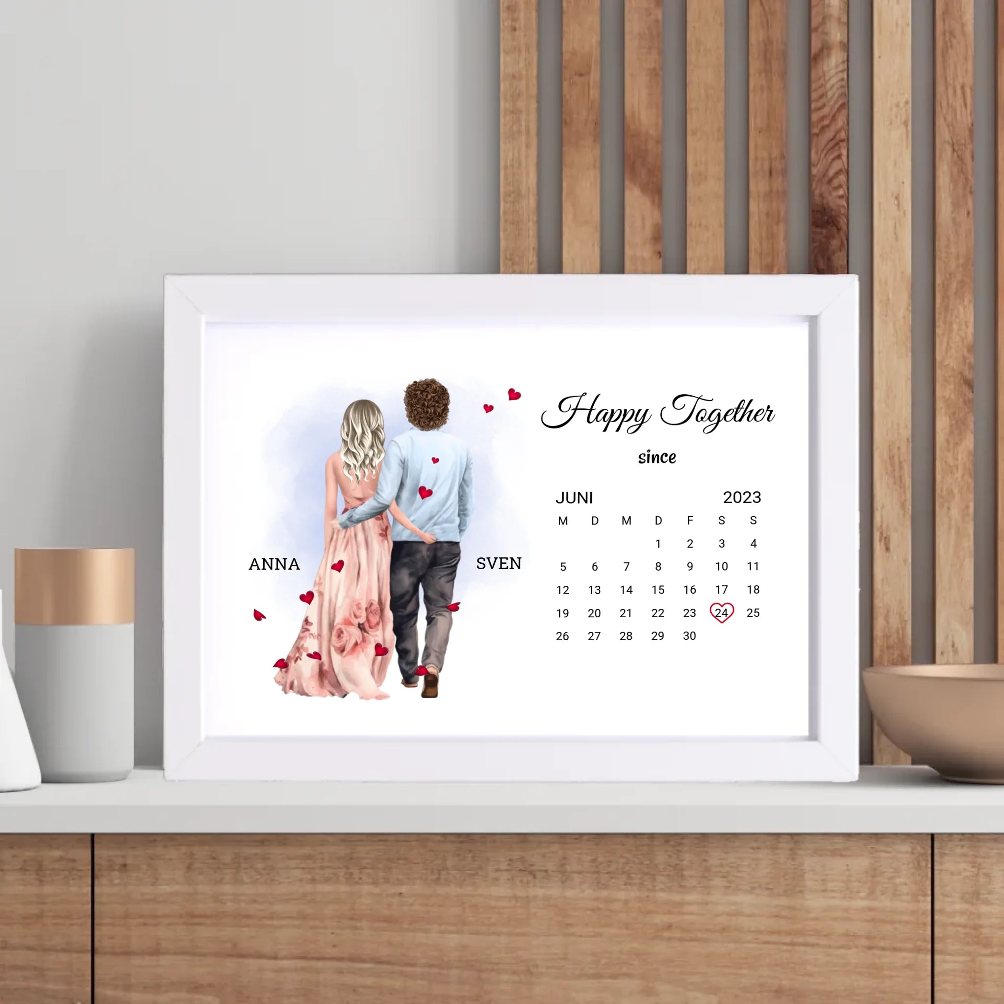 Valentinstag Poster Geschenk für Mann & Frau personalisierbar - Cantty