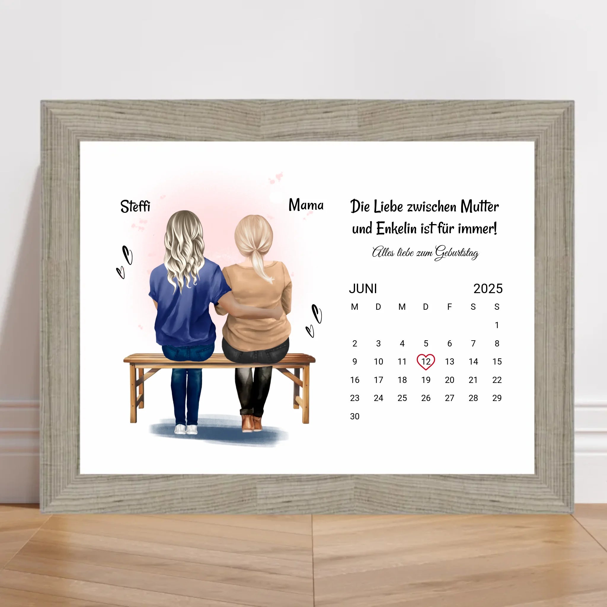 Mutter Tochter Geburtstag Geschenk Poster mit Datum - Cantty