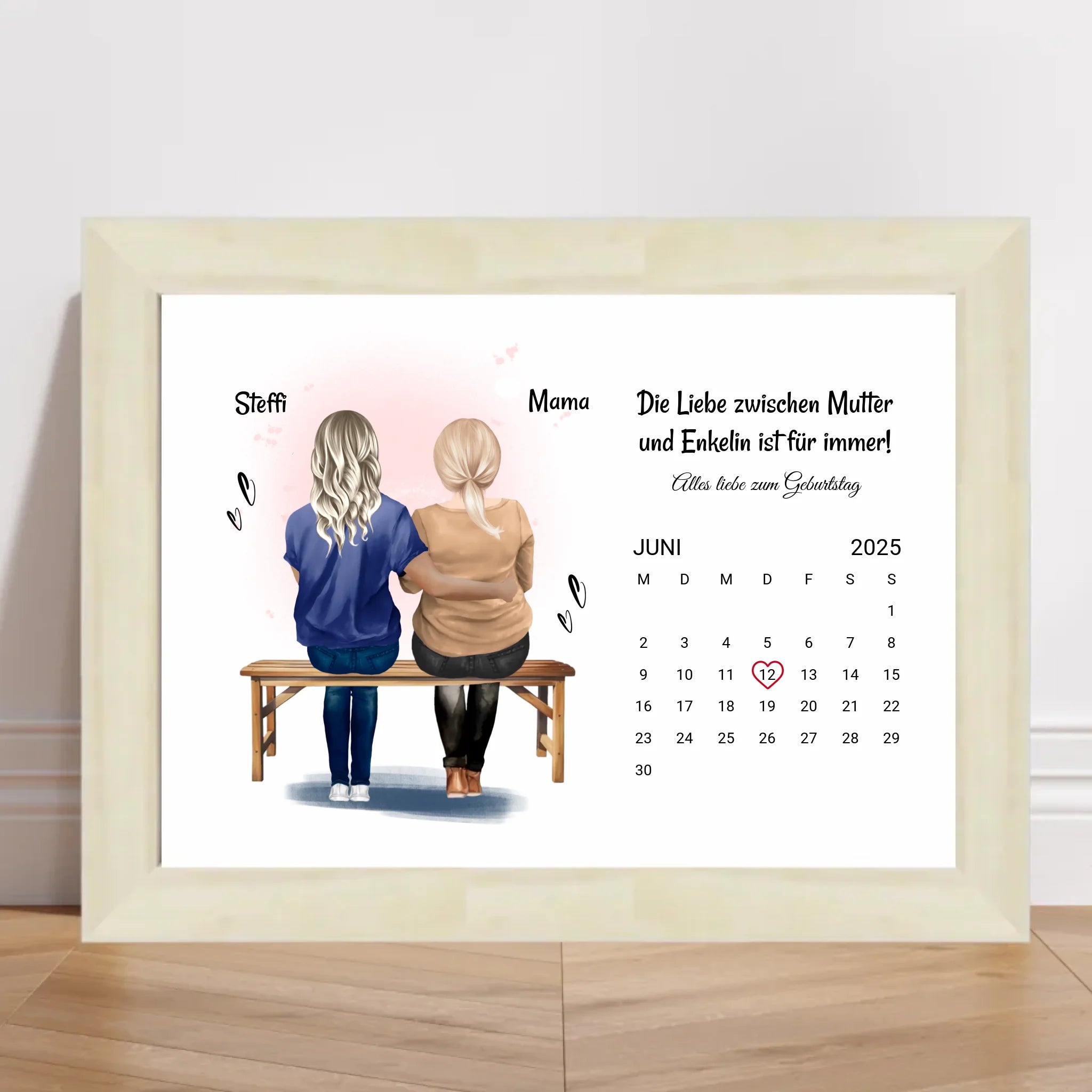 Mutter Tochter Geburtstag Geschenk Poster mit Datum - Cantty