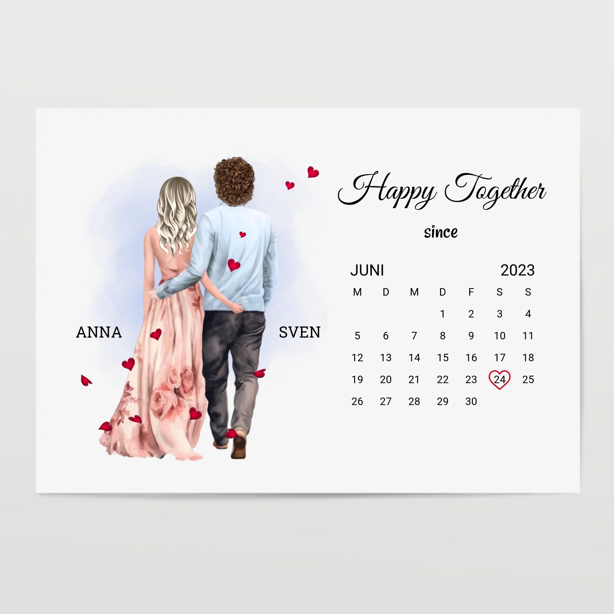 Valentinstag Poster Geschenk für Mann & Frau personalisierbar - Cantty