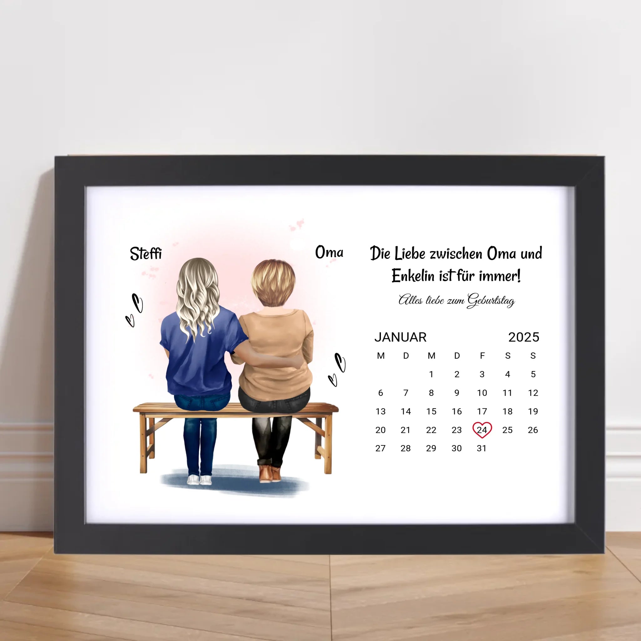 Oma Geburtstag Geschenk Enkeltochter Poster mit Datum - Cantty