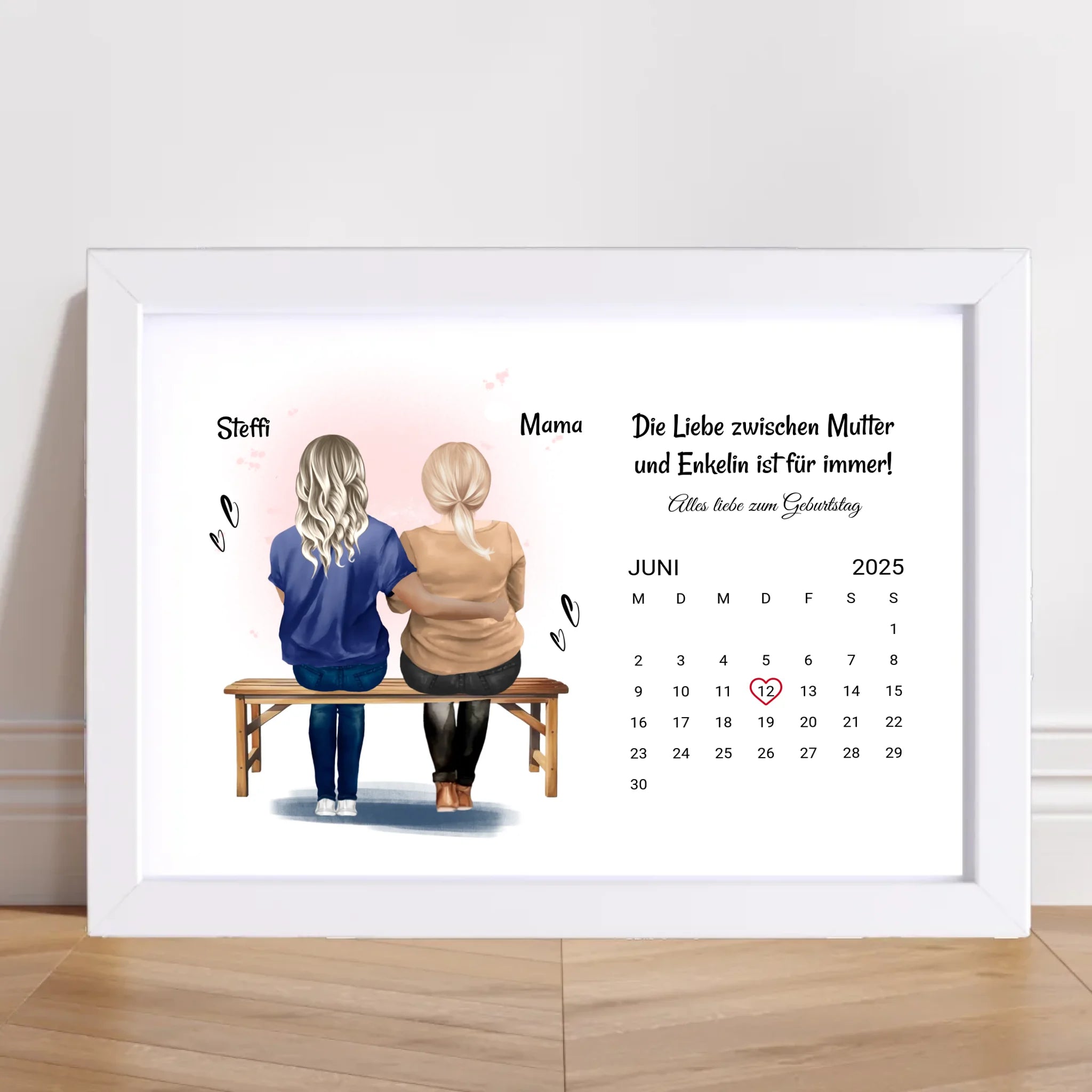 Mutter Tochter Geburtstag Geschenk Poster mit Datum - Cantty