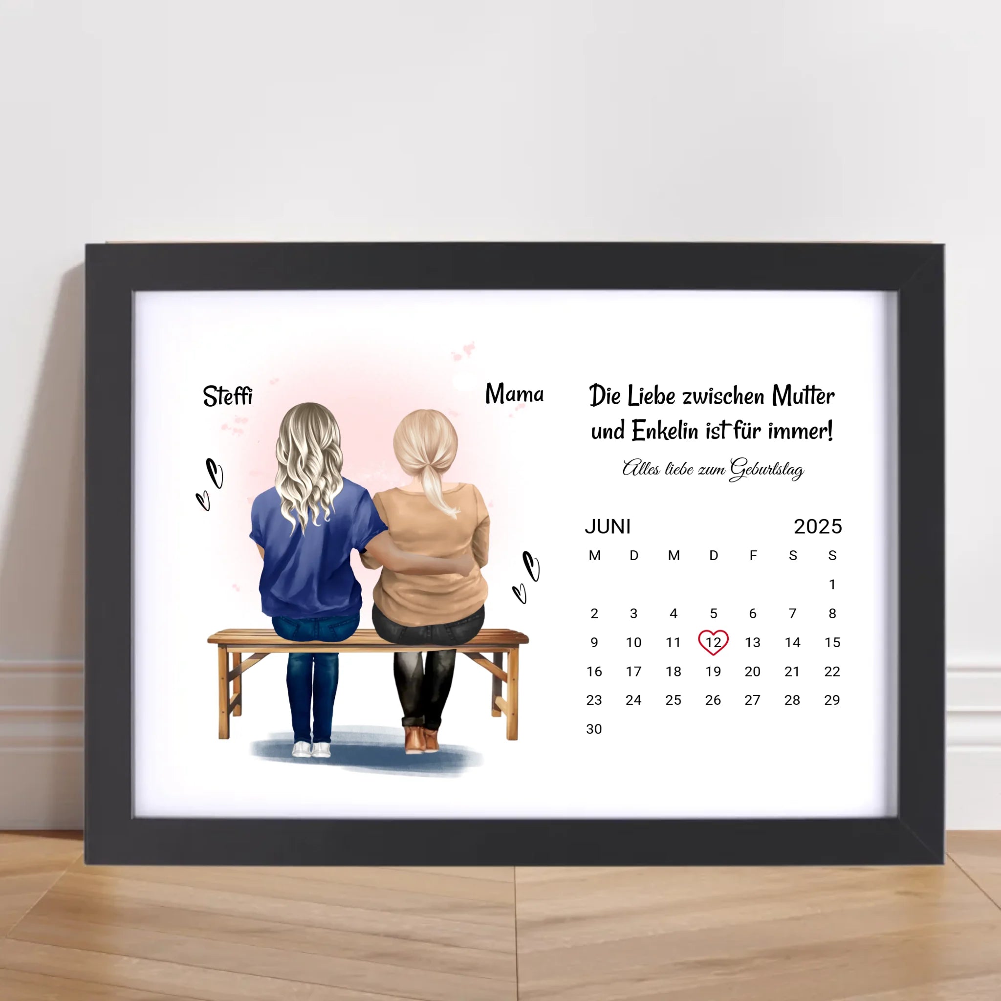 Mutter Tochter Geburtstag Geschenk Poster mit Datum - Cantty