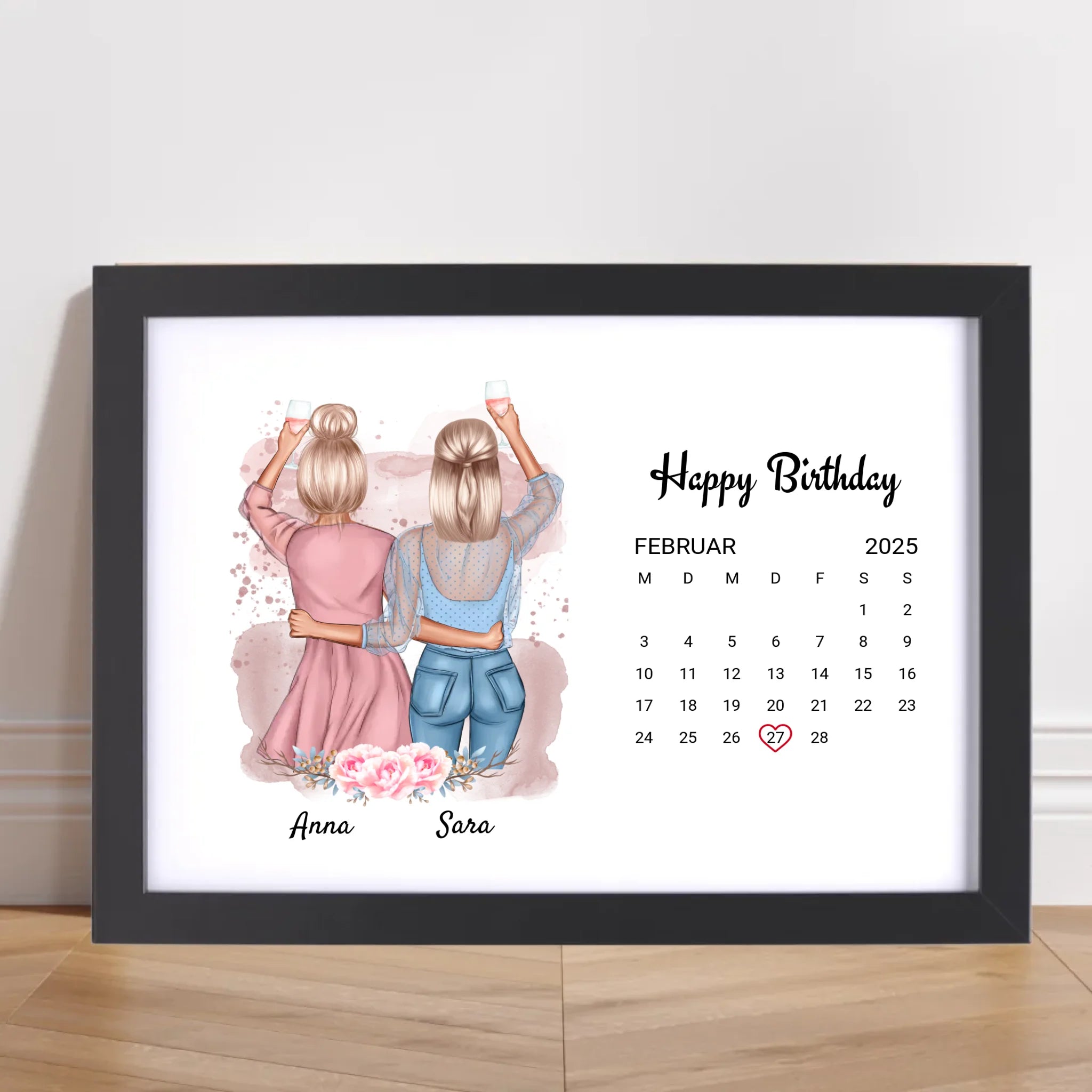 Beste Freundin Geburtstag Geschenk Bild mit Datum - Cantty