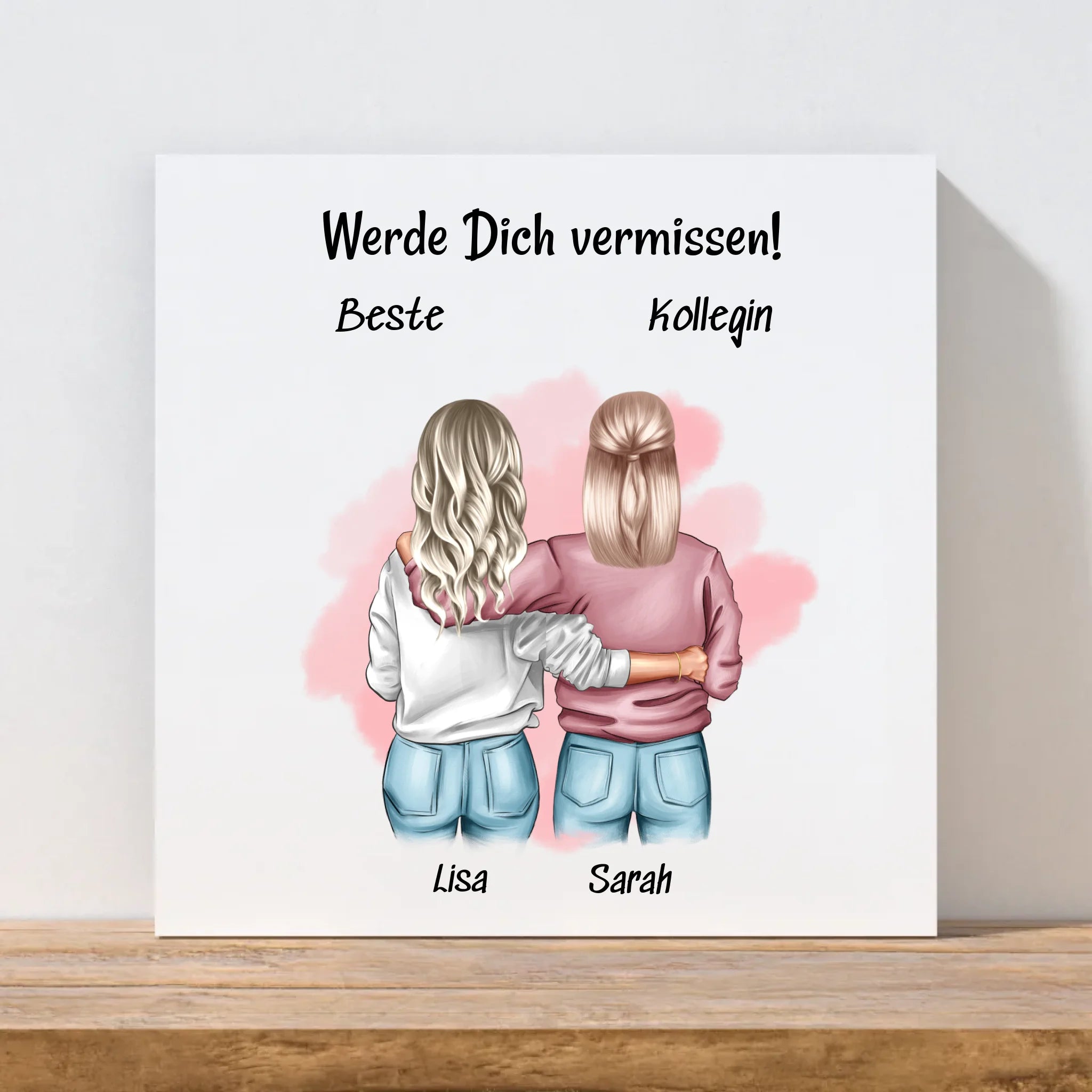 Beste Kollegin Abschiedgeschenk Leinwandbild personalisiert - Cantty