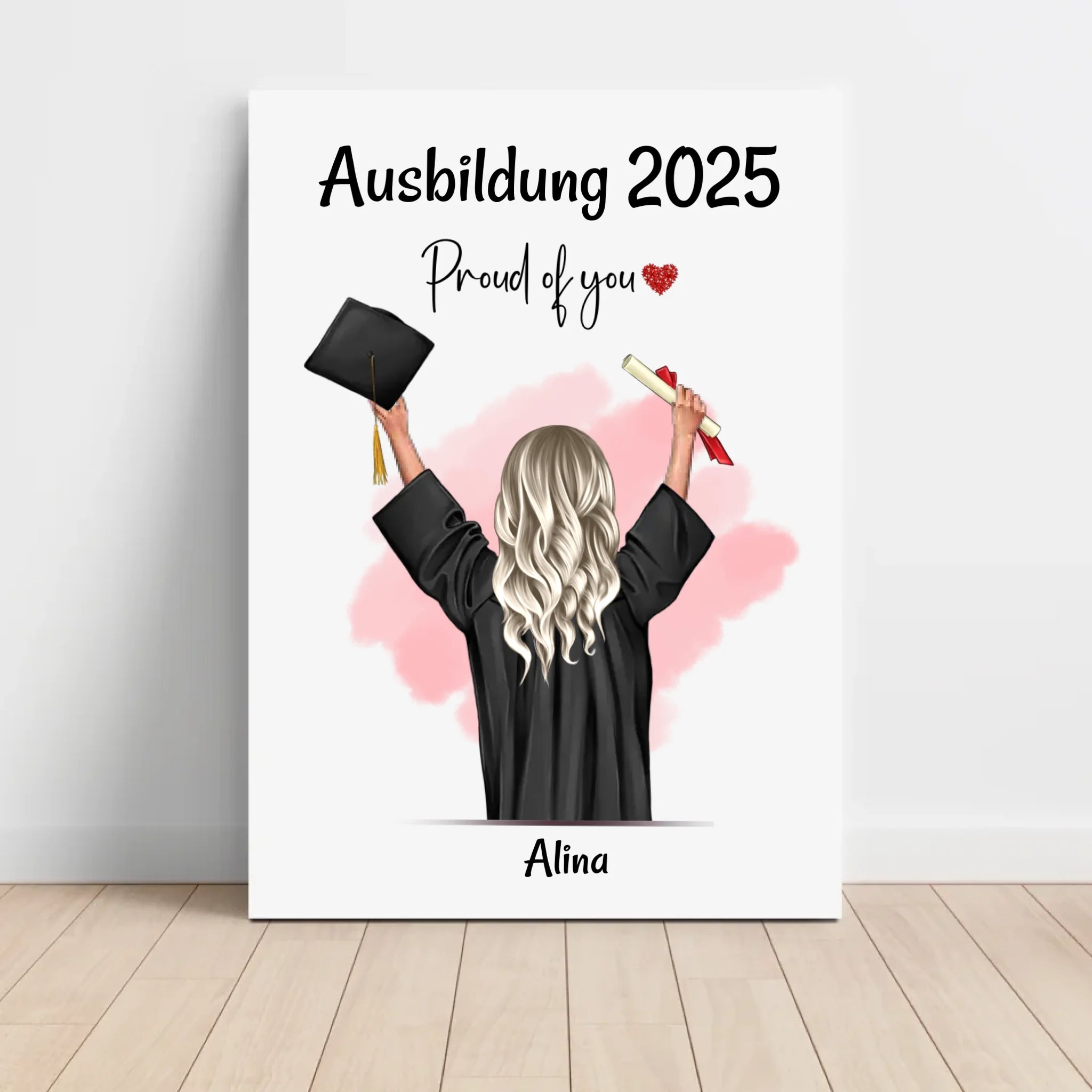 Ausbildung bestanden Poster personalisiert zum Abschluss - Cantty