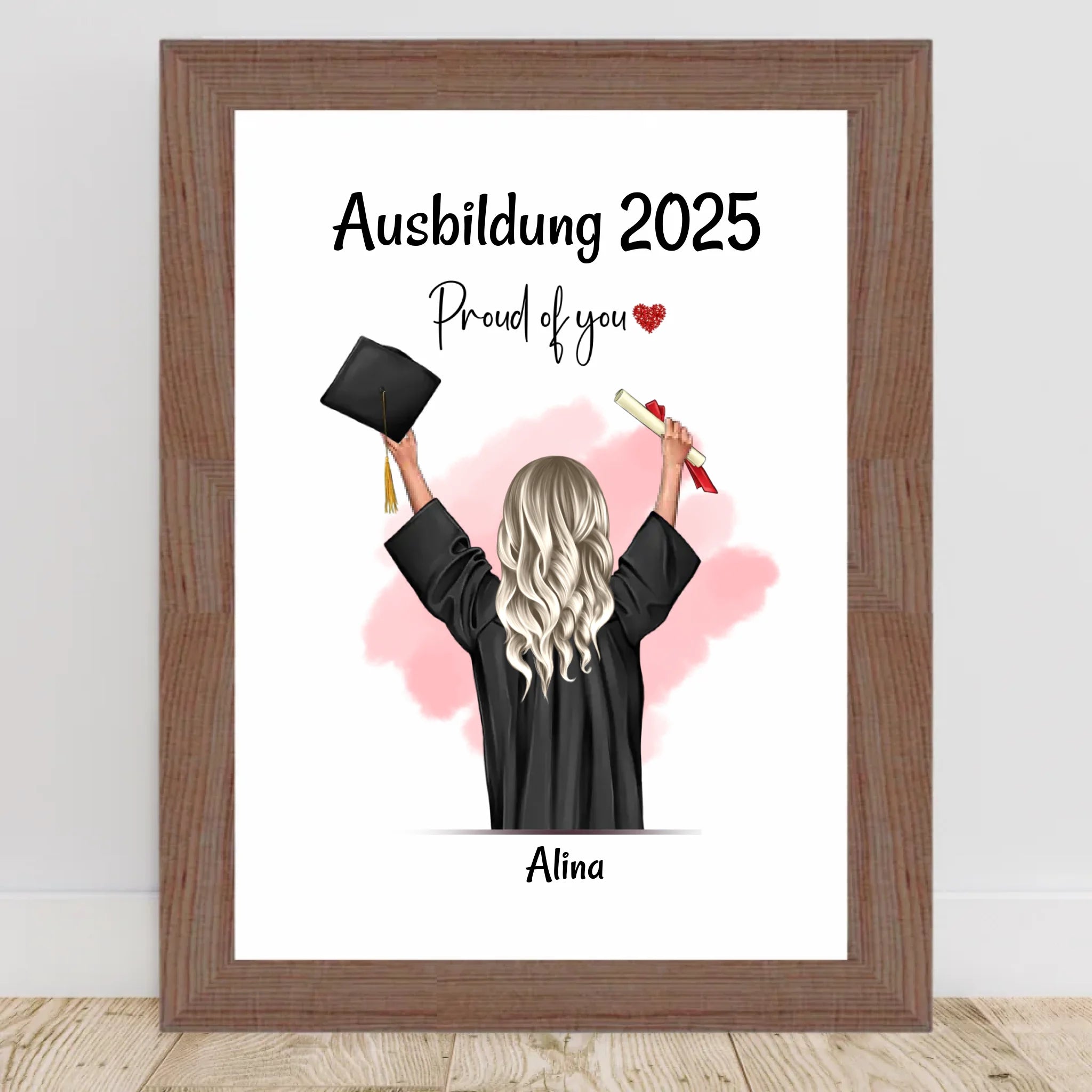 Ausbildung bestanden Poster personalisiert zum Abschluss - Cantty