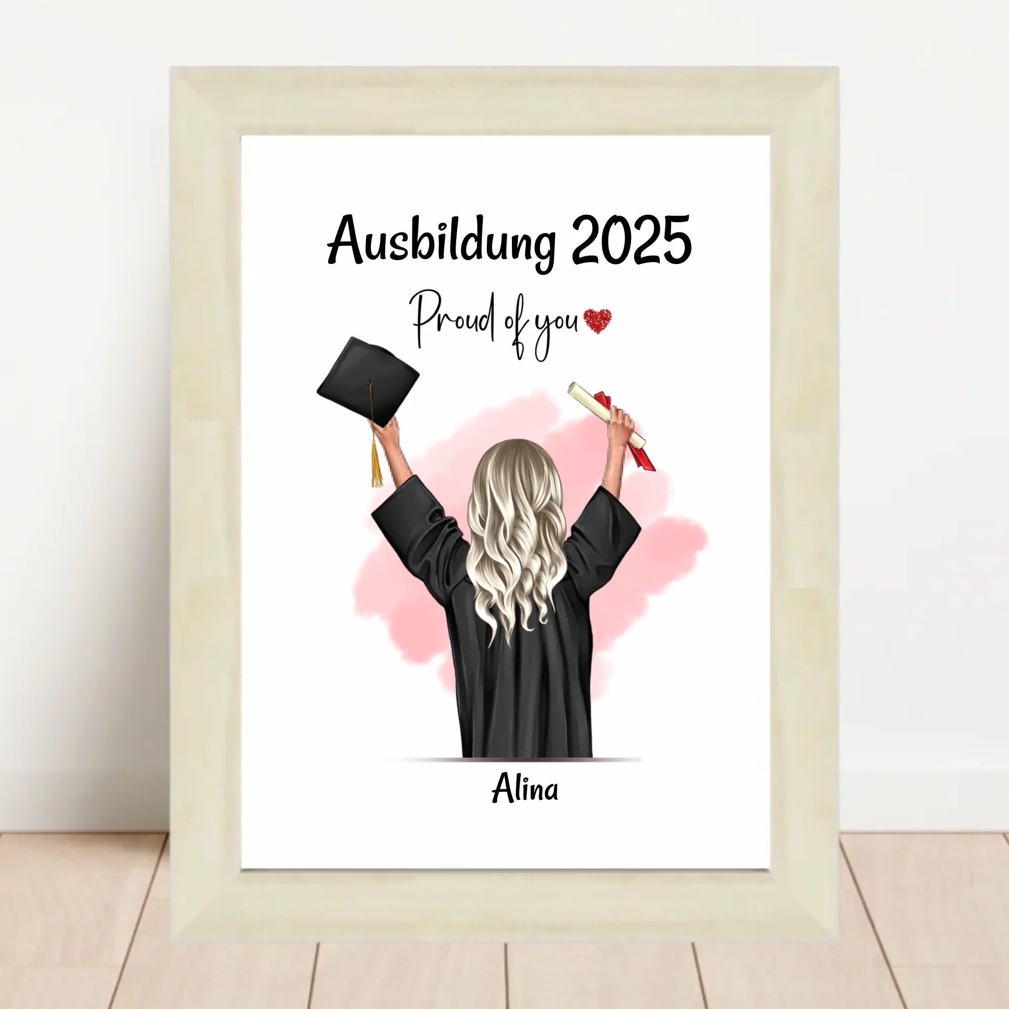 Ausbildung bestanden Poster personalisiert zum Abschluss - Cantty