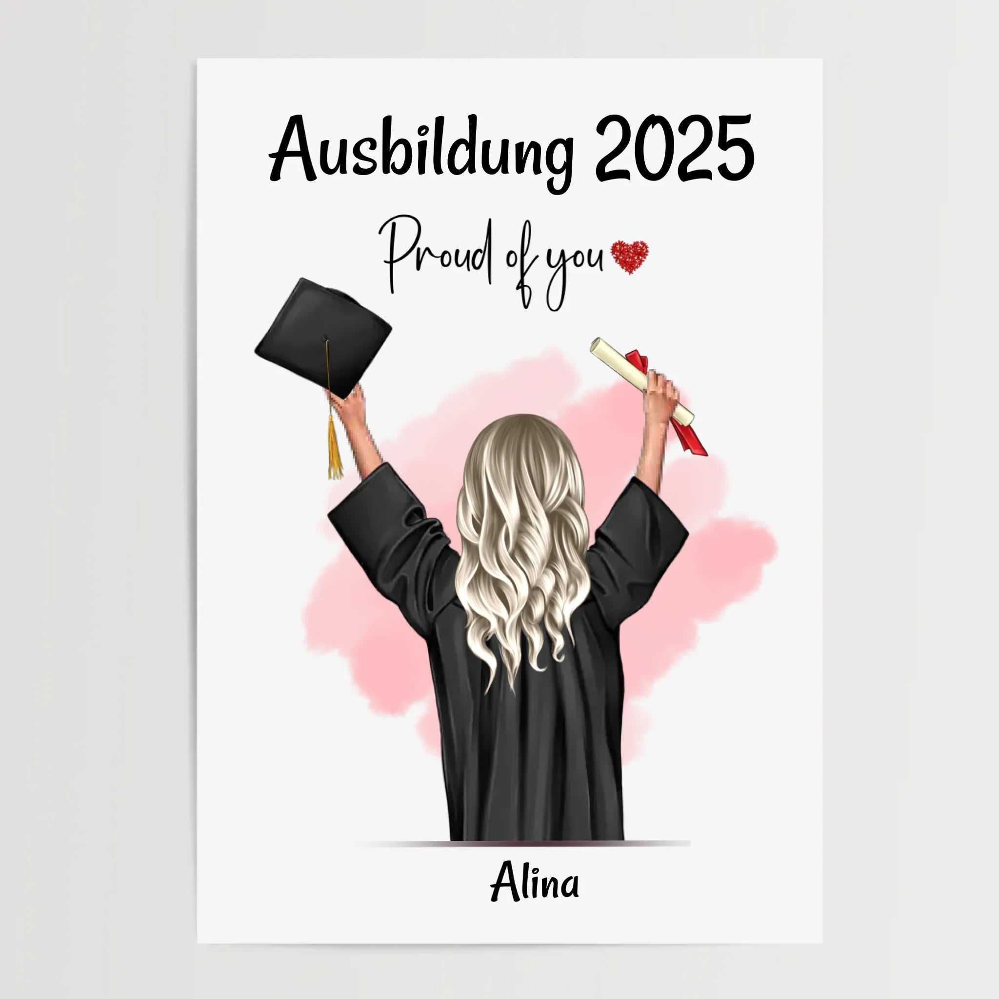 Ausbildung bestanden Poster personalisiert zum Abschluss - Cantty