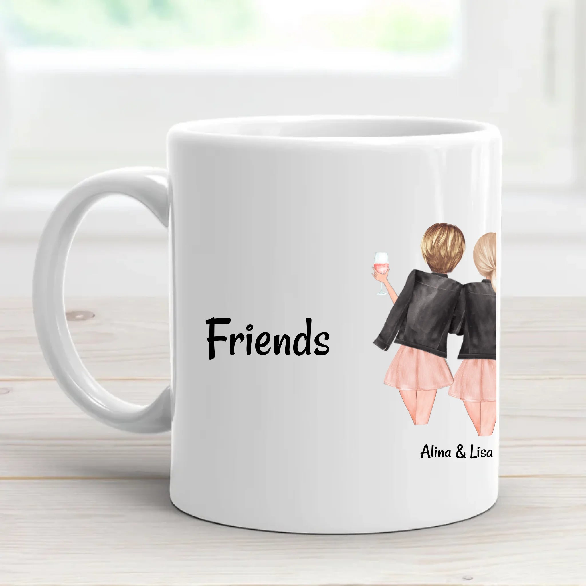5 Freundinnen Tasse Geschenk personalisiert - Cantty