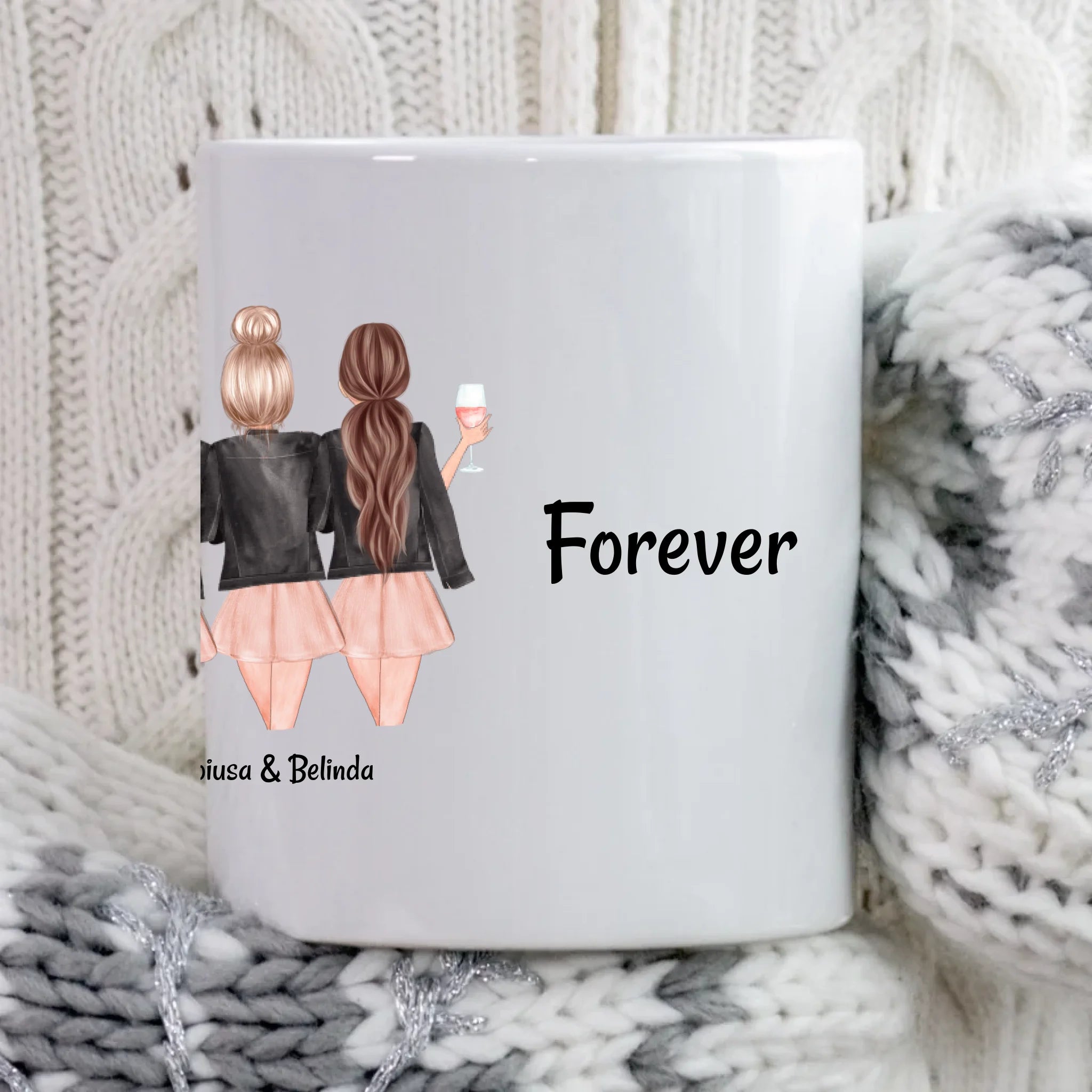 5 Freundinnen Tasse Geschenk personalisiert - Cantty