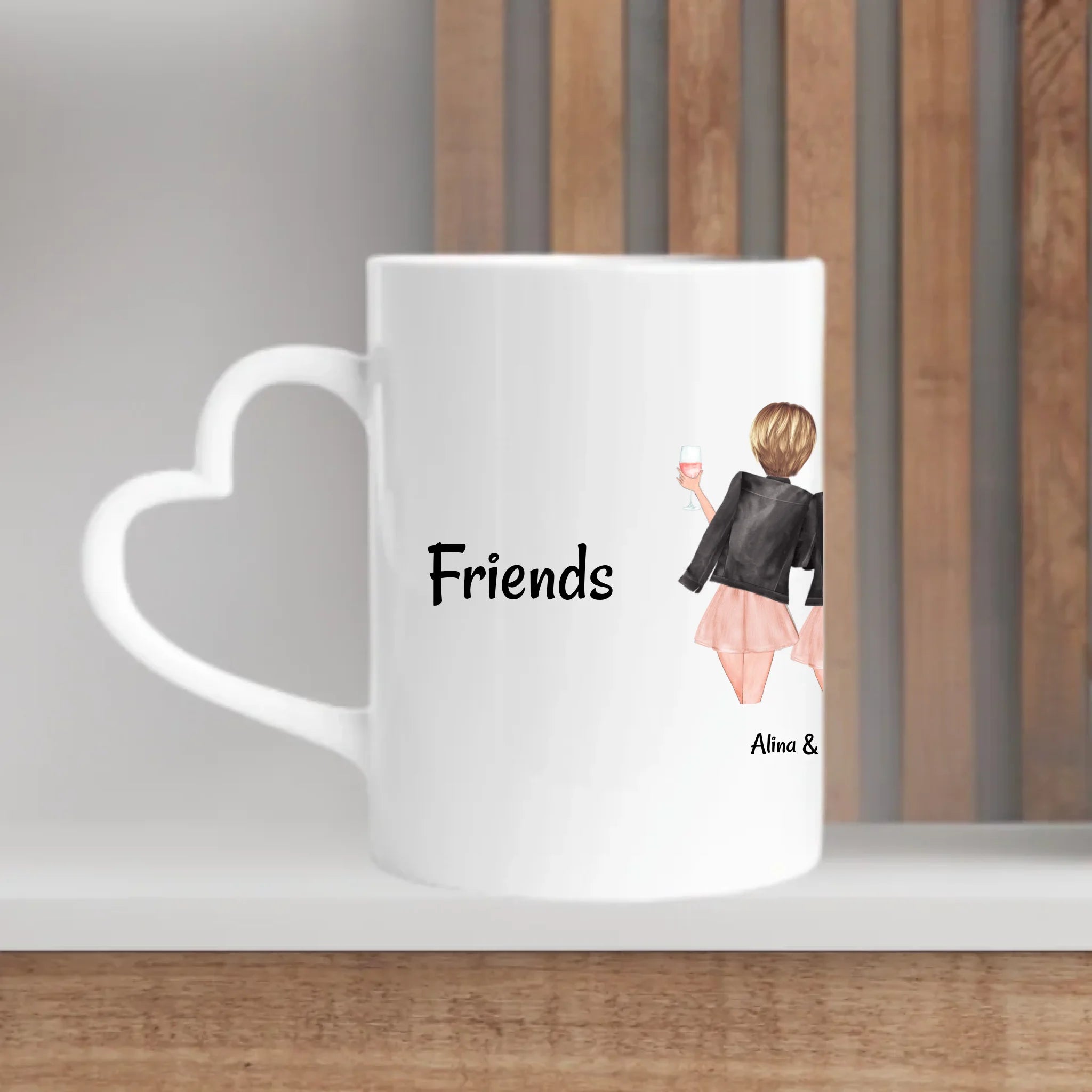 5 Freundinnen Tasse Geschenk personalisiert - Cantty