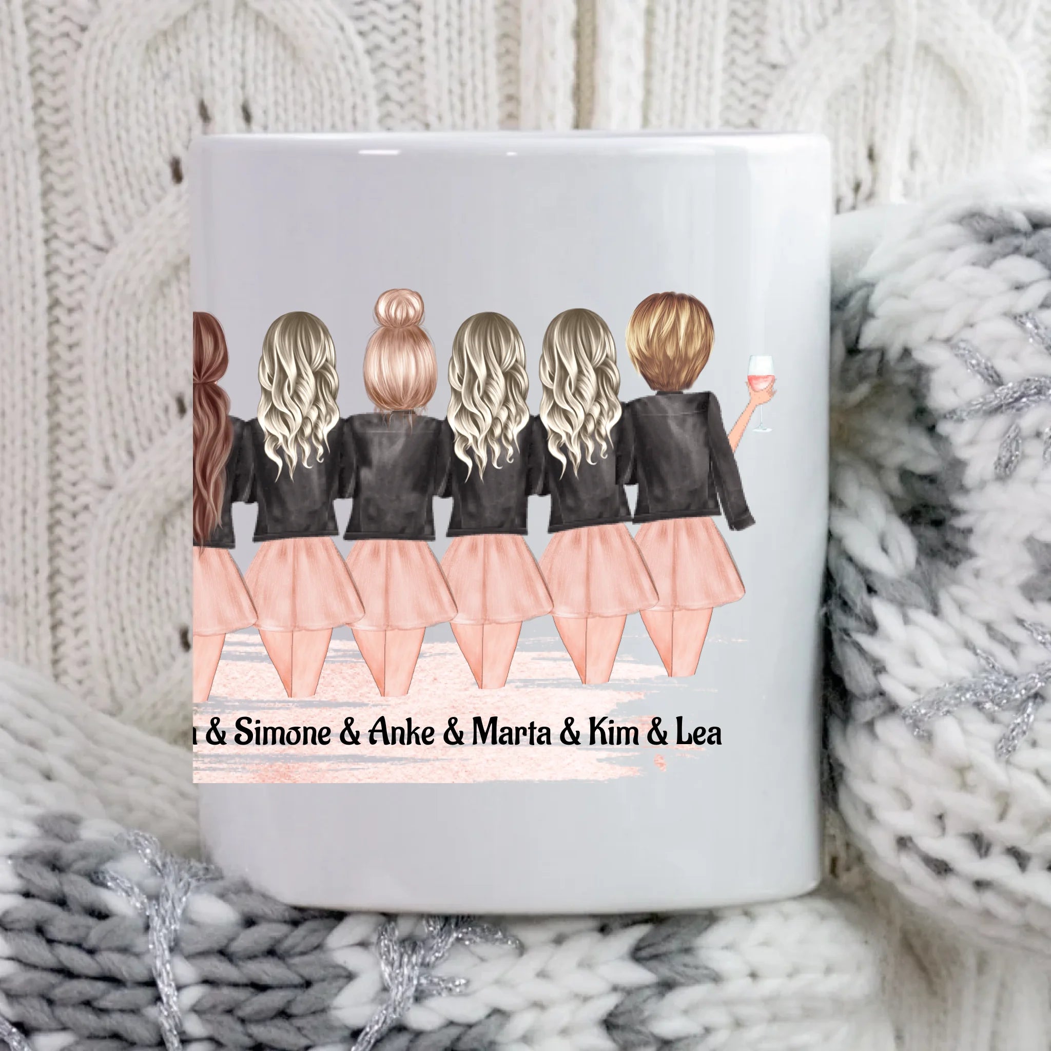 8 Freundinnen Tasse personalisieren - Cantty