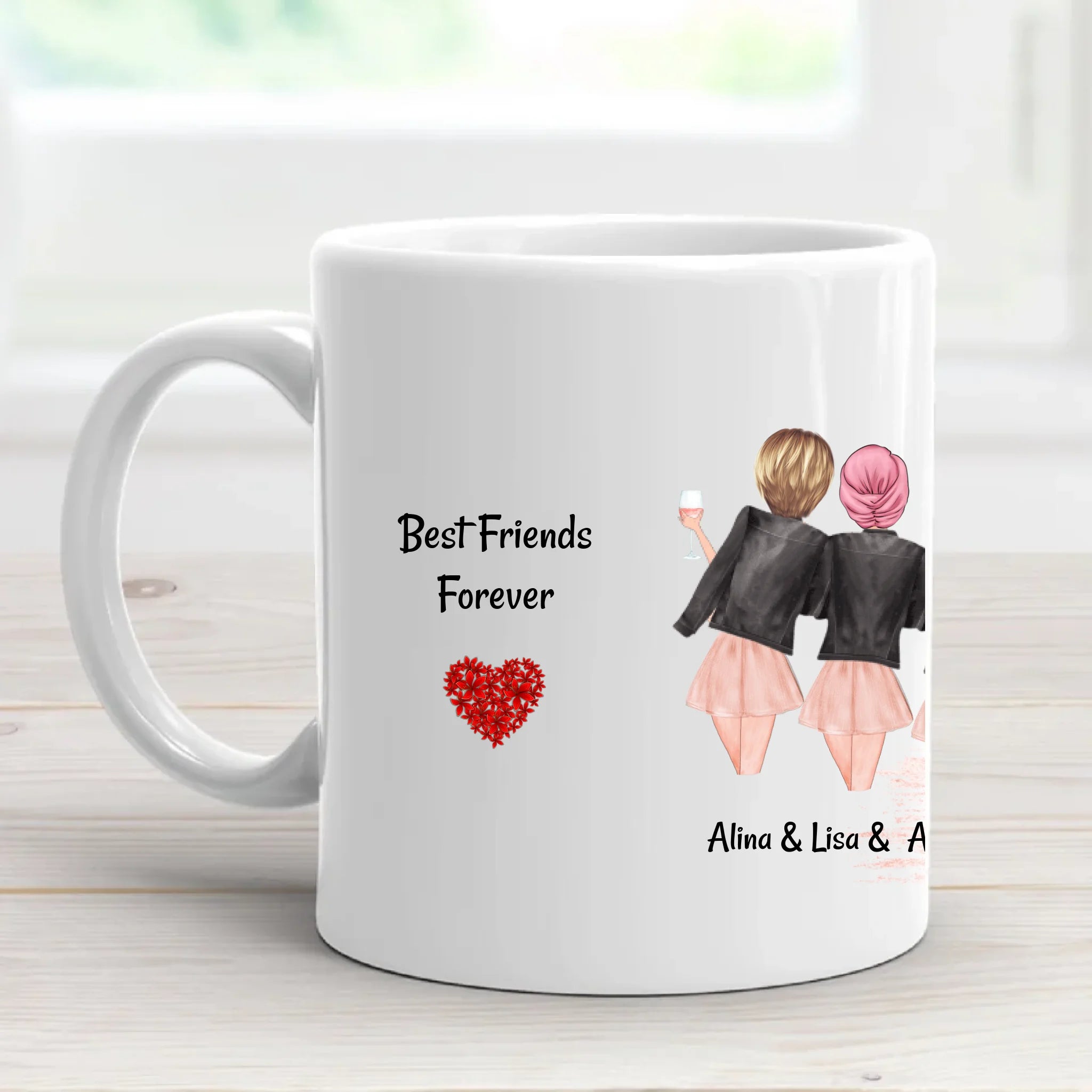 9 Freundinnen Geschenk Tasse personalisieren - Cantty