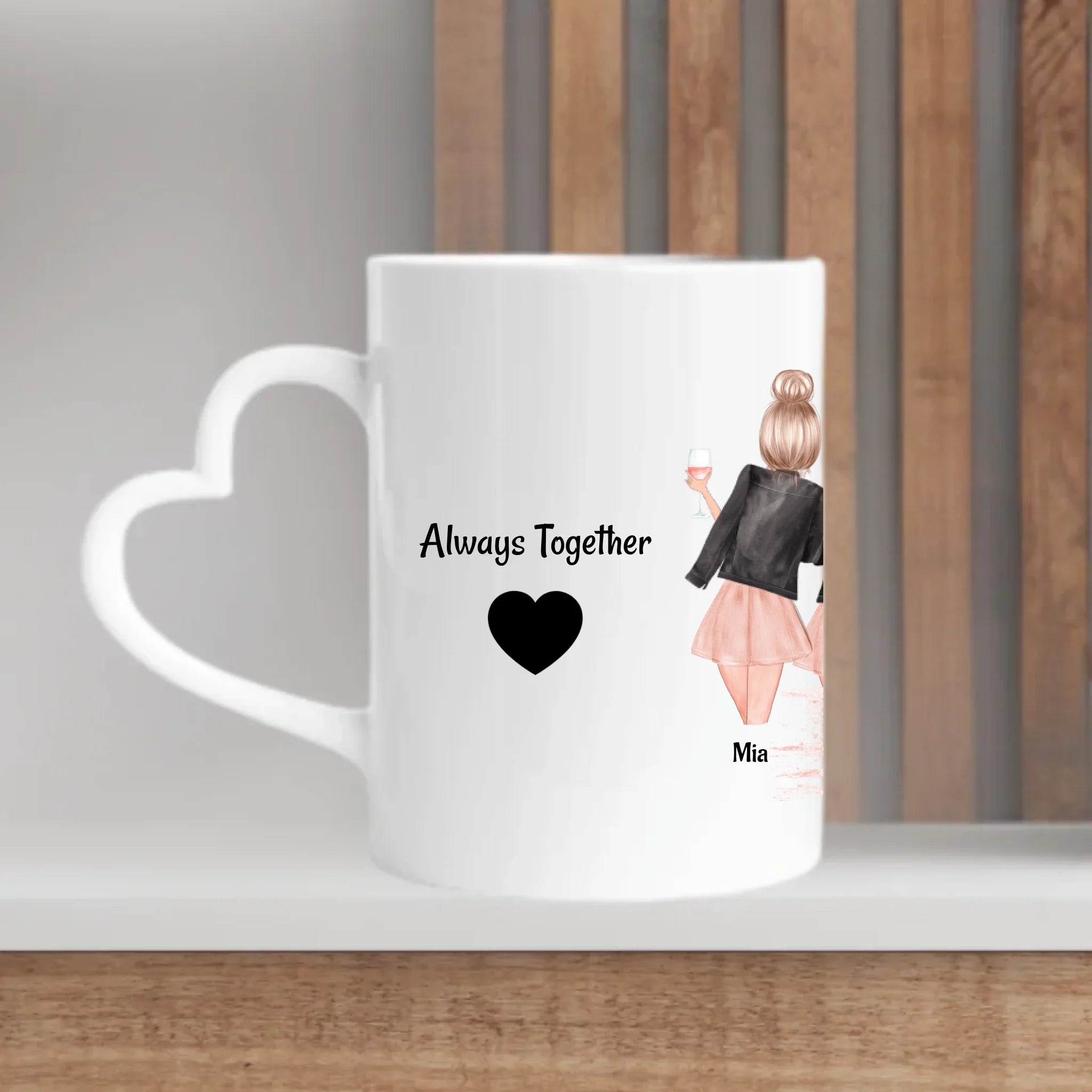 7 Freundinnen personalisierte Tasse Geschenk - Cantty