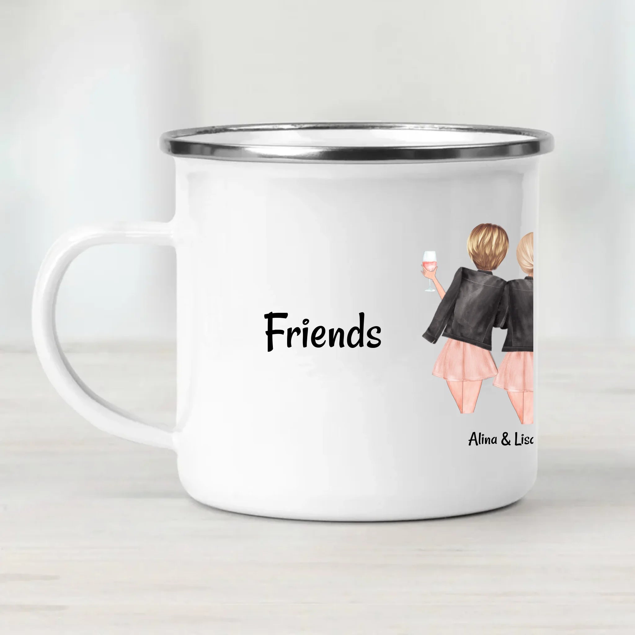 5 Freundinnen Tasse Geschenk personalisiert - Cantty