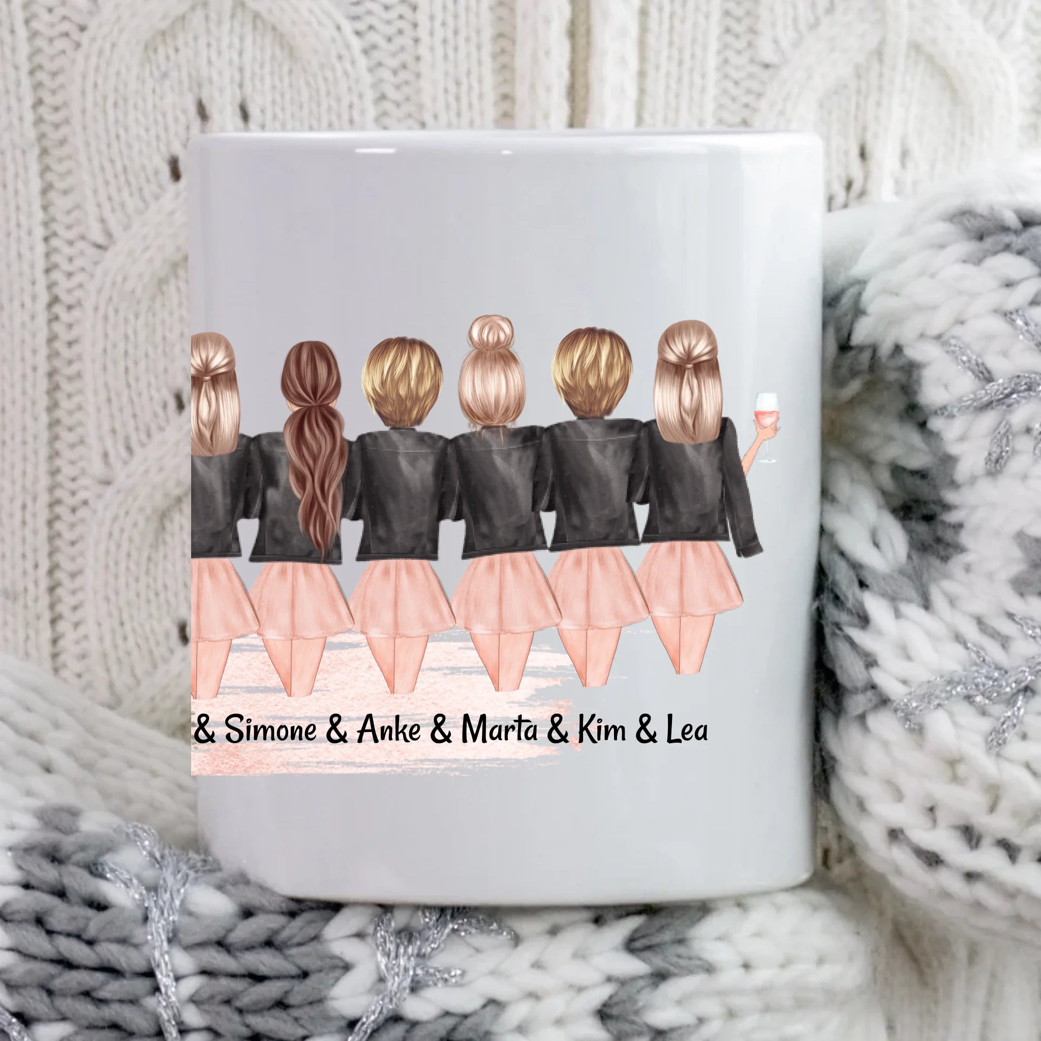 9 Freundinnen Geschenk Tasse personalisieren - Cantty