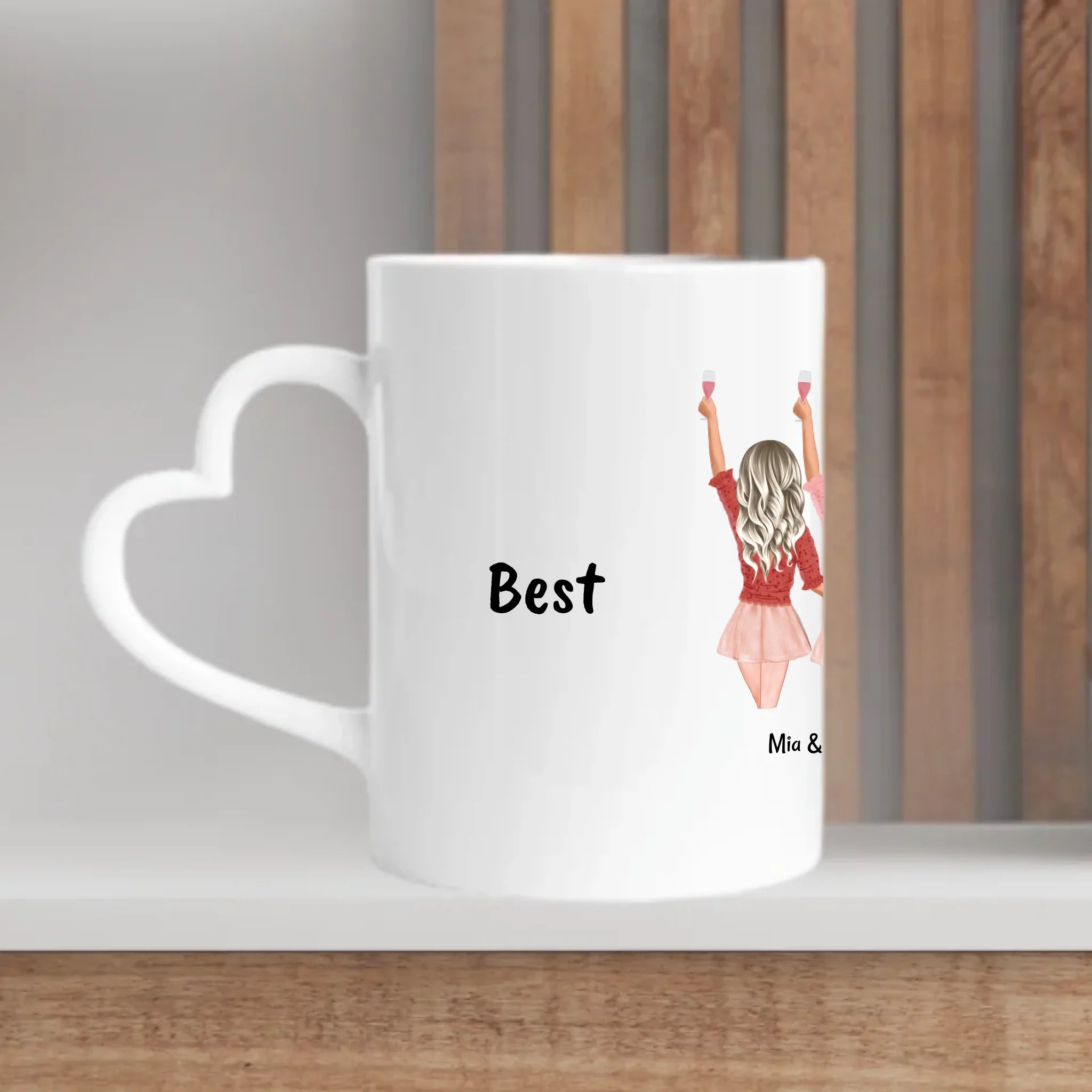 Geschenk Tasse 5 Freundinnen mit Namen Spruch - Cantty