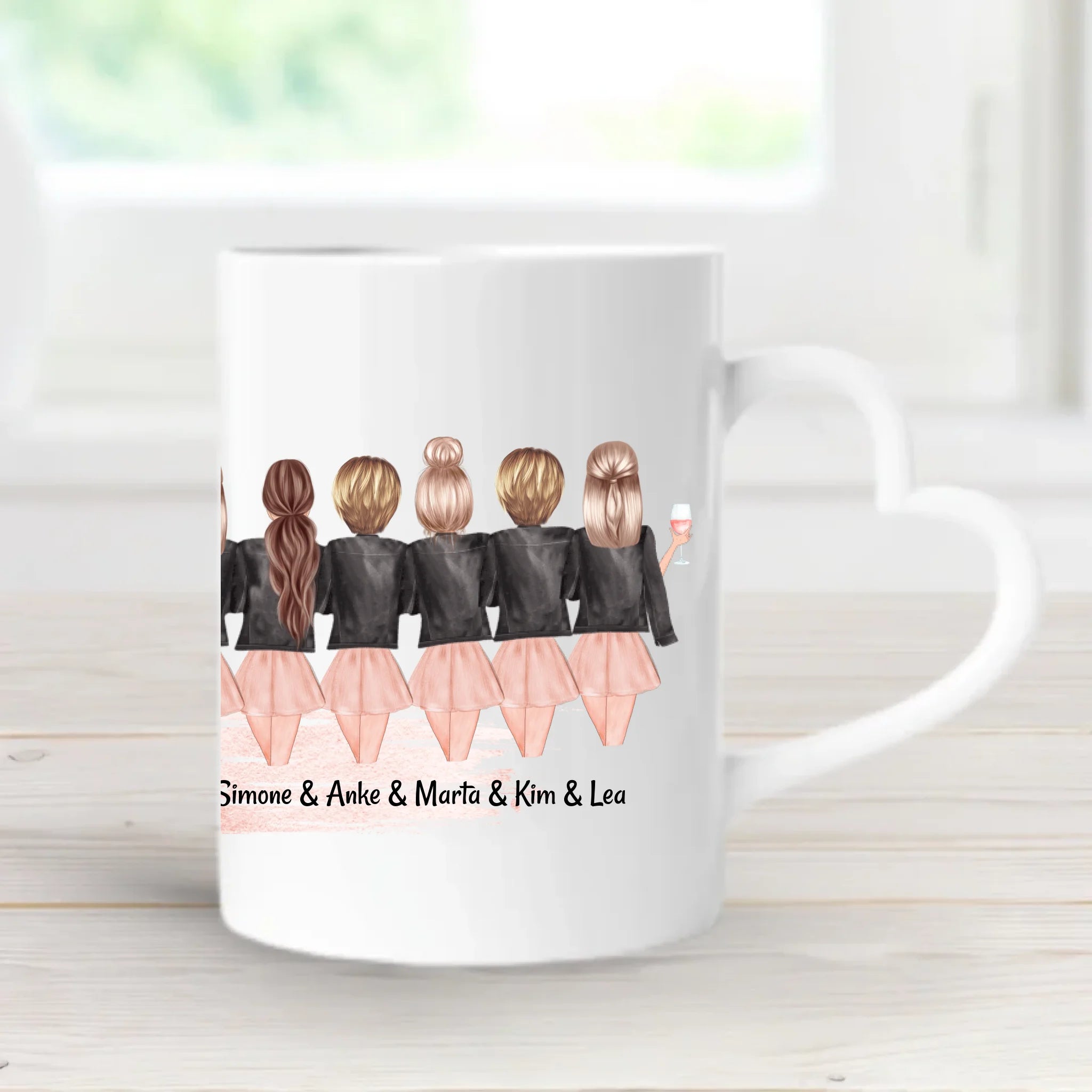 9 Freundinnen Geschenk Tasse personalisieren - Cantty