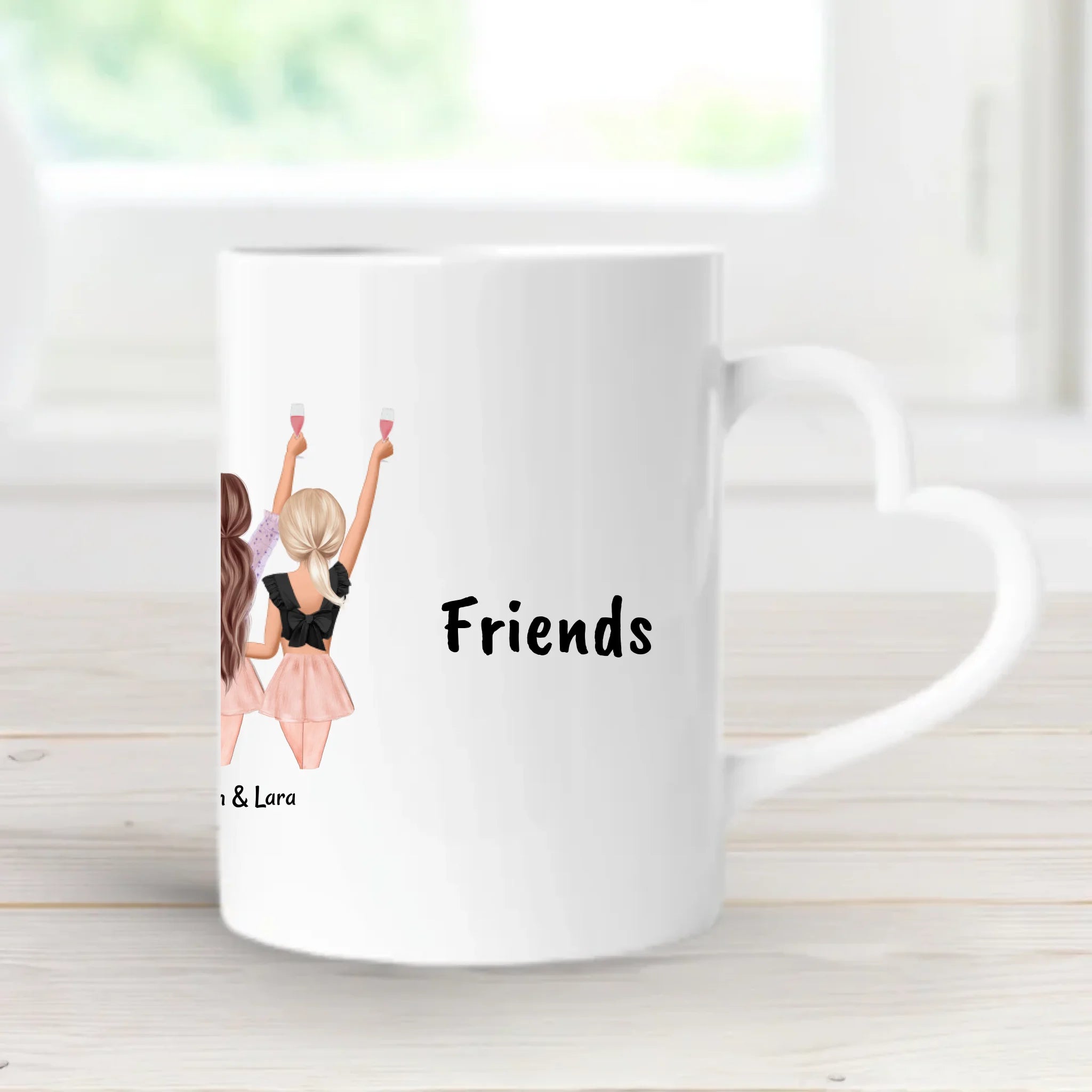 Geschenk Tasse 5 Freundinnen mit Namen Spruch - Cantty