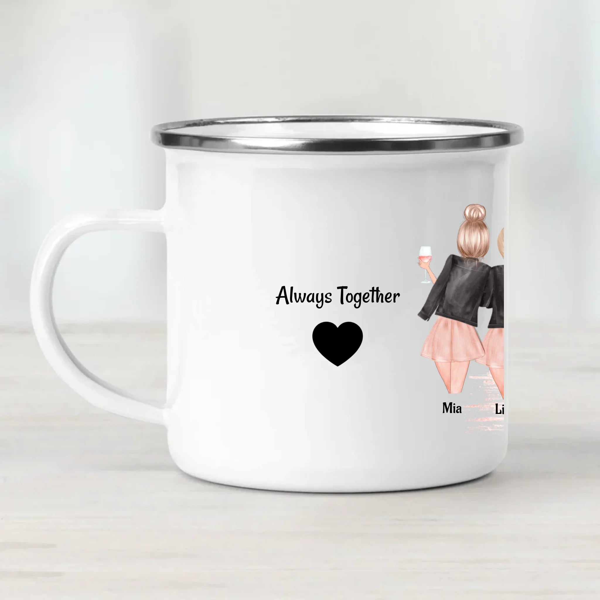 7 Freundinnen personalisierte Tasse Geschenk - Cantty