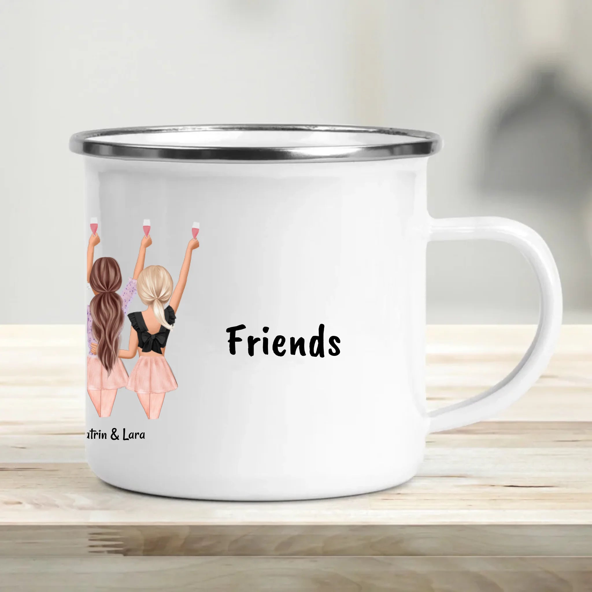 Geschenk Tasse 5 Freundinnen mit Namen Spruch - Cantty