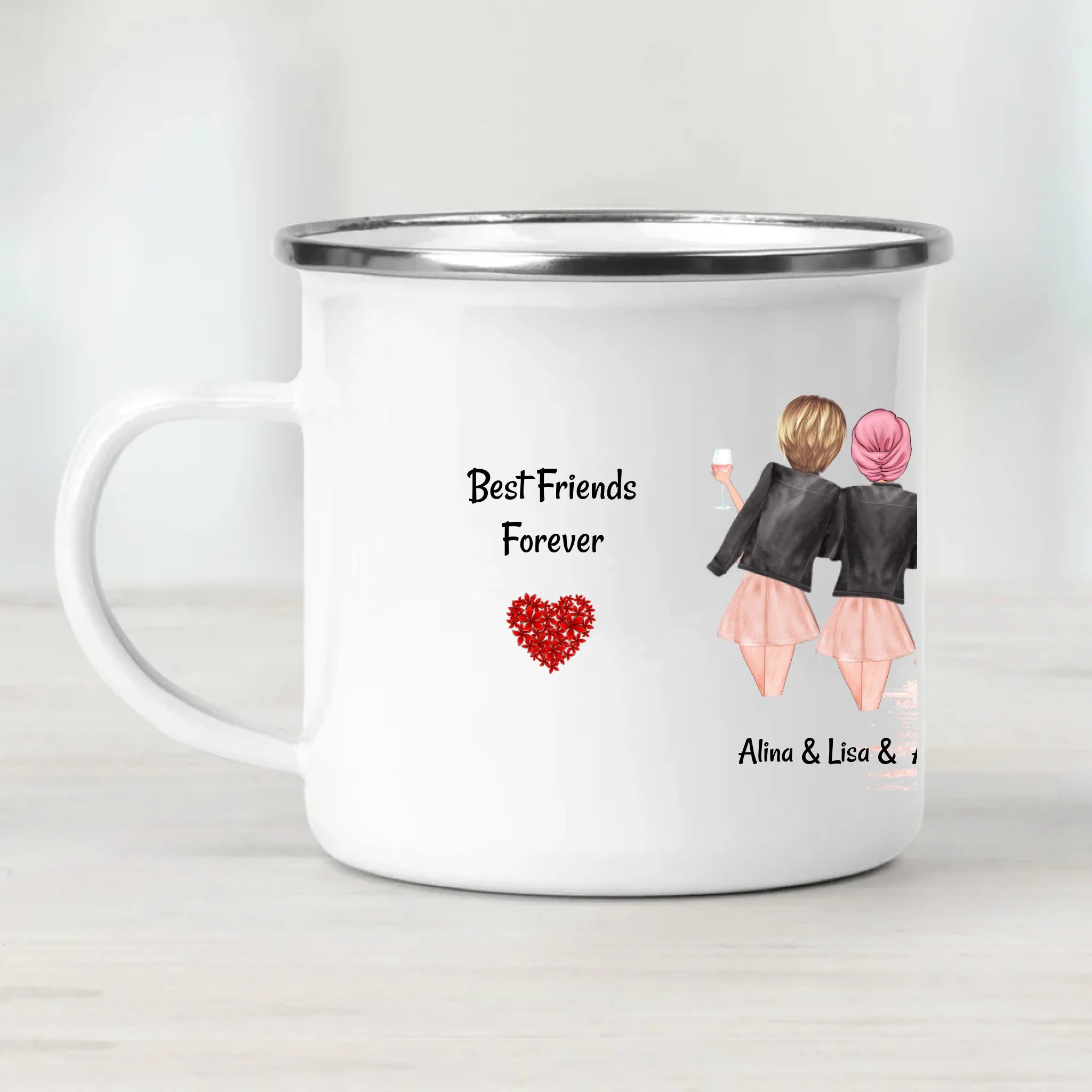 9 Freundinnen Geschenk Tasse personalisieren - Cantty