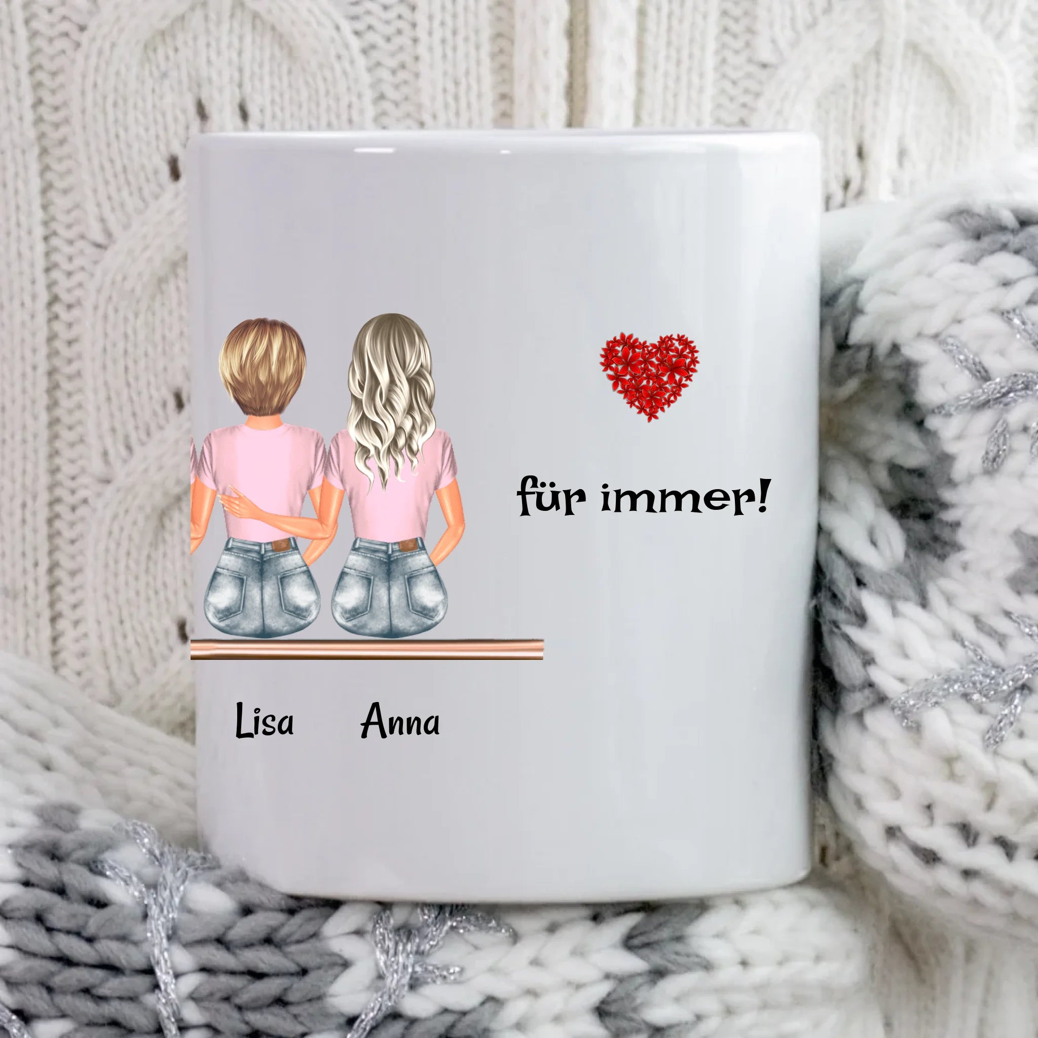 Tasse Geschenk 5 Freundinnen personalisiert - Cantty