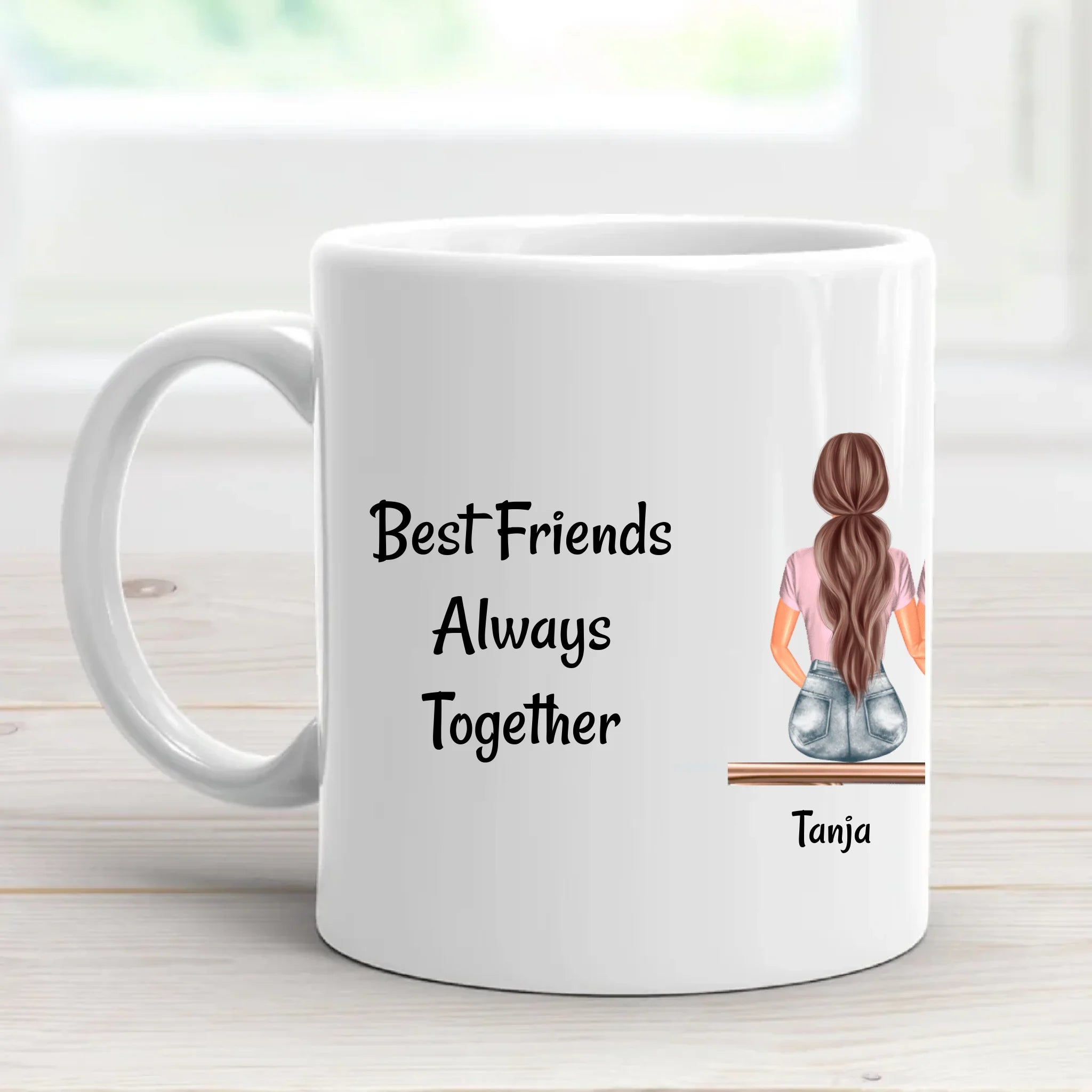 Tasse Geschenk 6 Freundinnen mit Namen und Spruch - Cantty