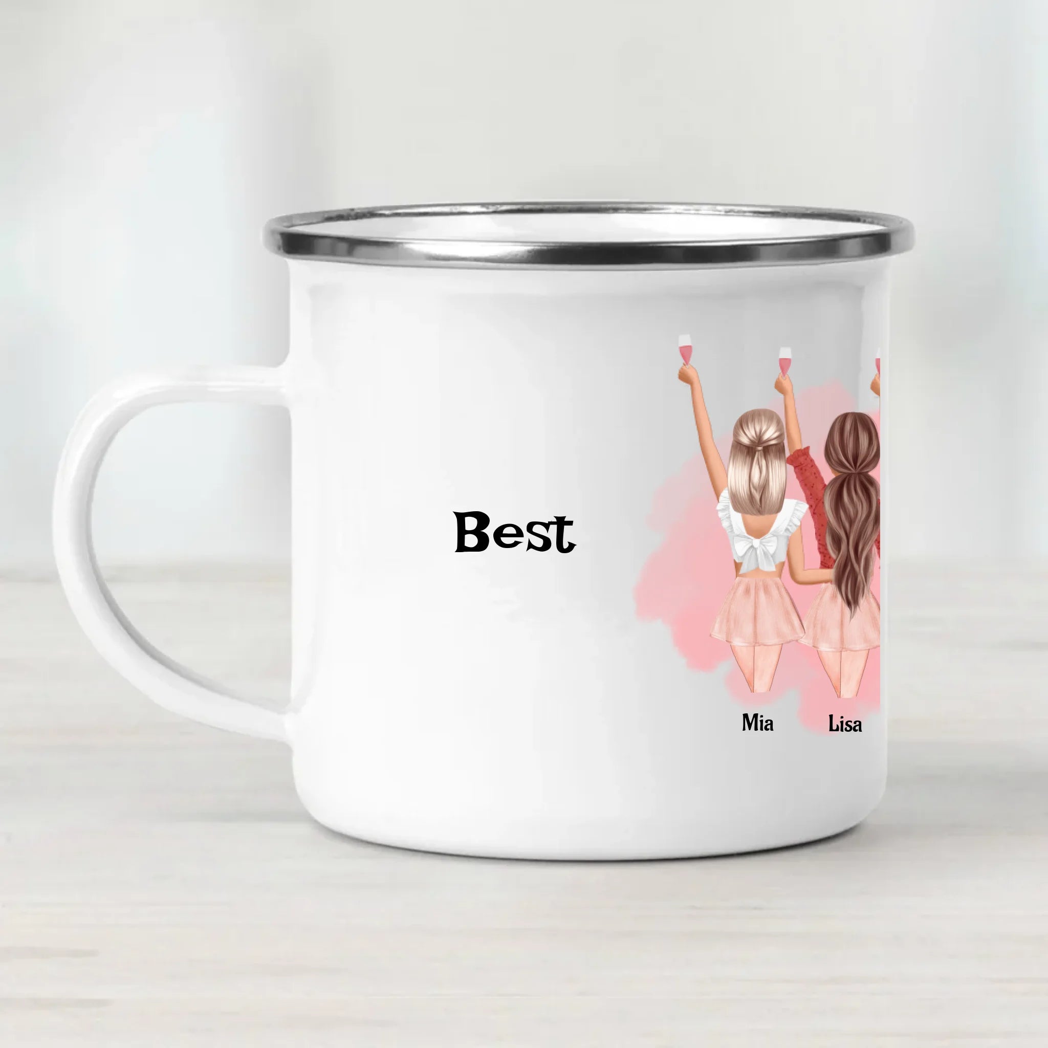 Geschenk Tasse für 6 Freundinnen personalisiert - Cantty