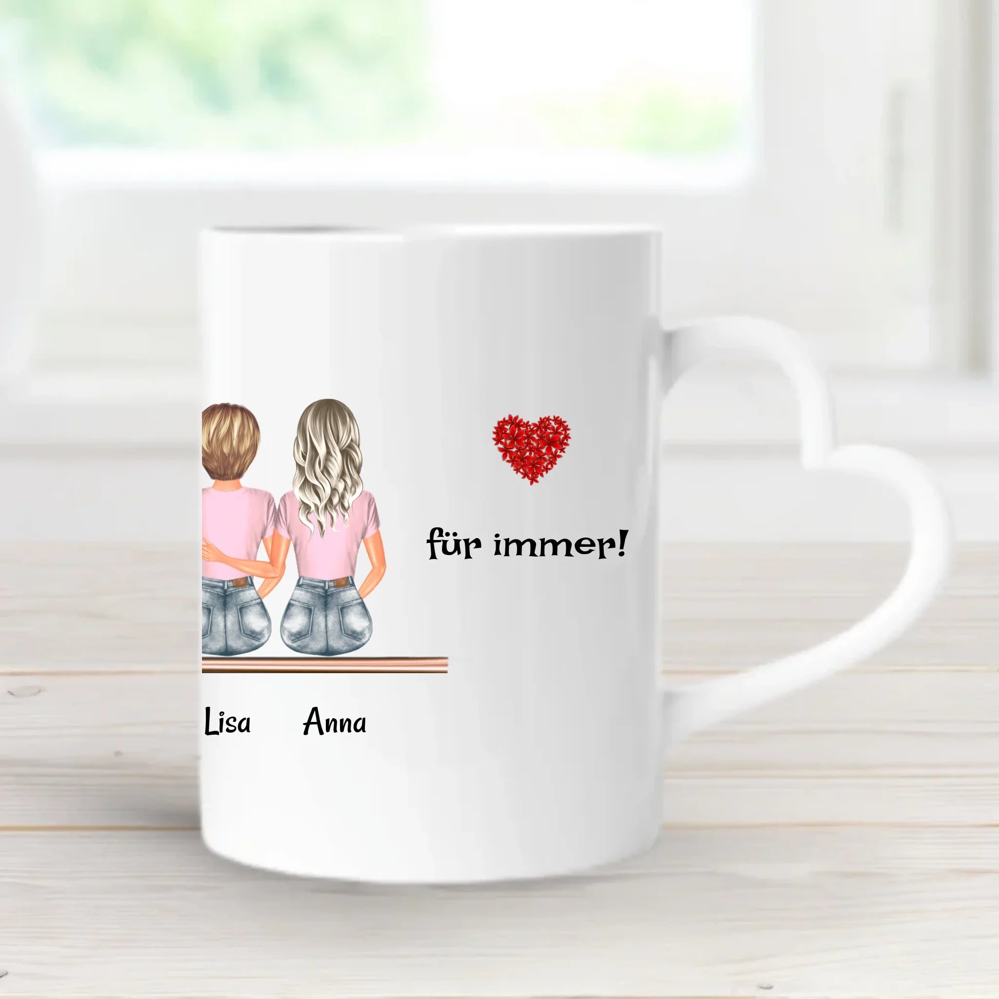 Tasse Geschenk 5 Freundinnen personalisiert - Cantty