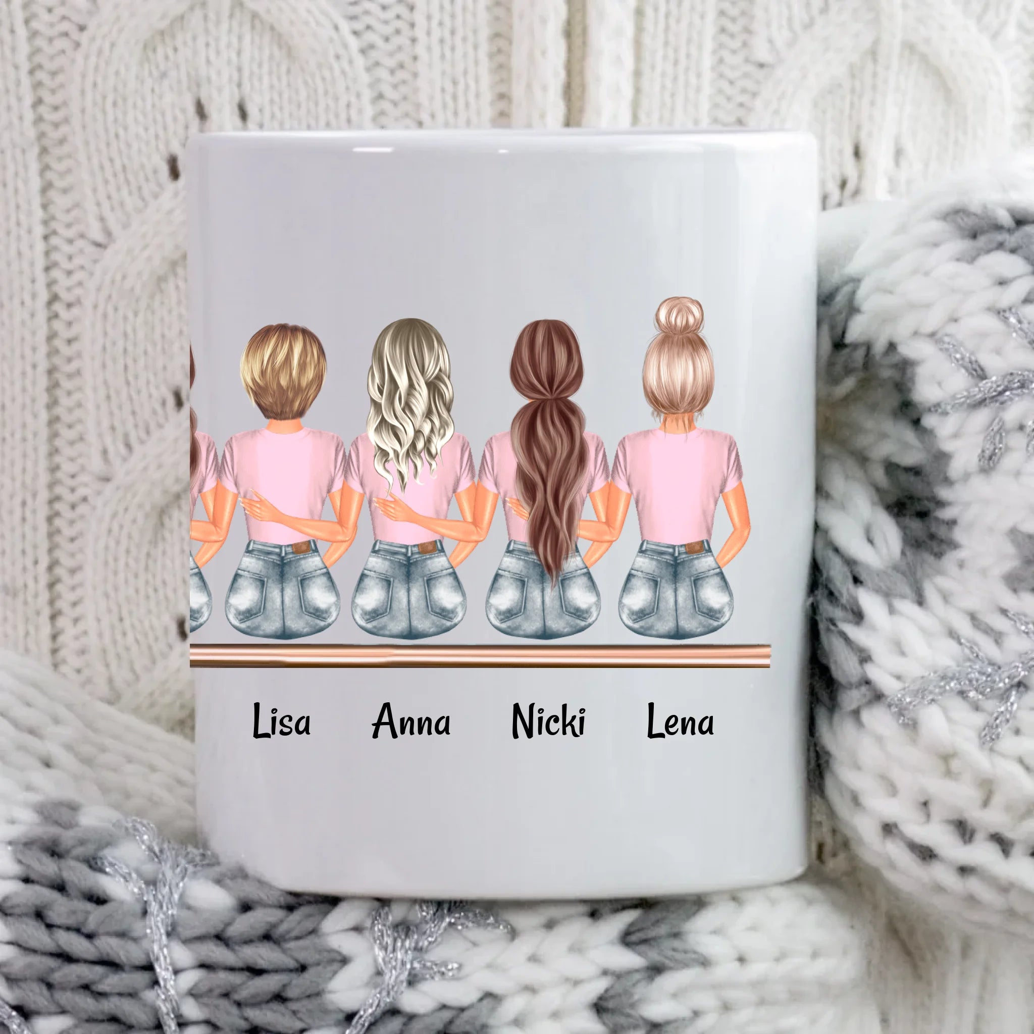 Tasse 7 Freundinnen Geschenk gestalten - Cantty
