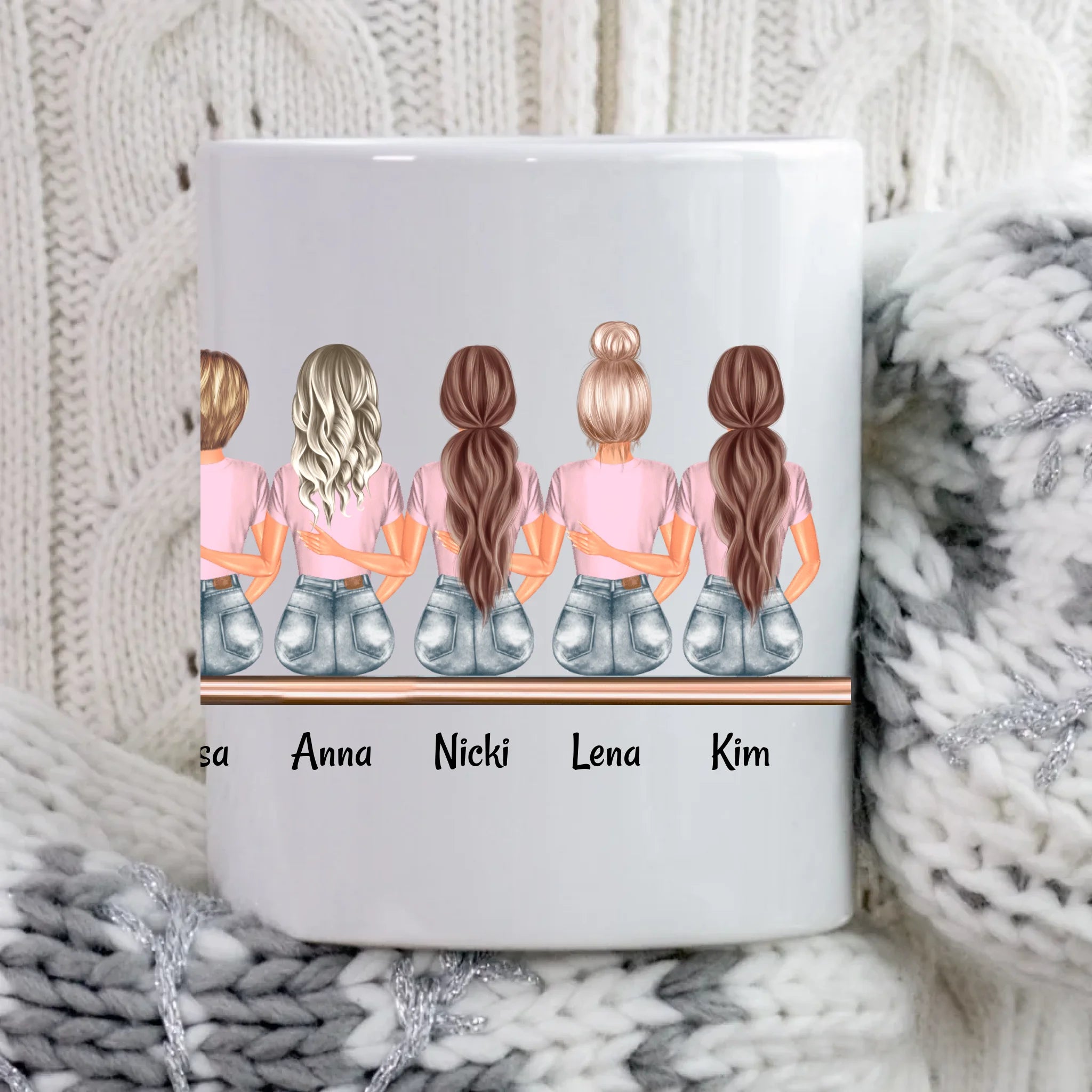 Tasse Geschenk 8 Freundinnen - Cantty